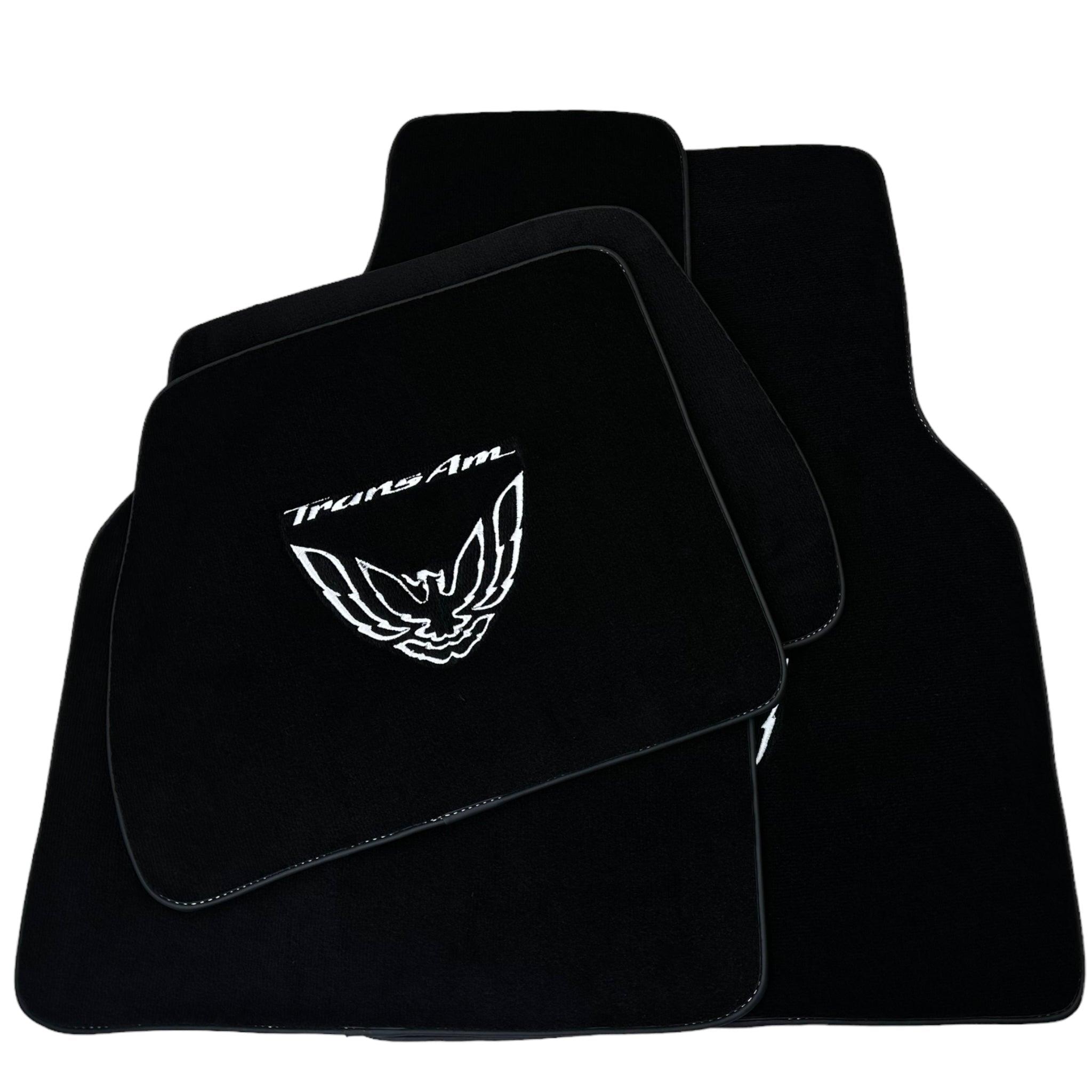 Black Floor Mats for Pontiac FireBird (1993-2002) with Trans Am Logo