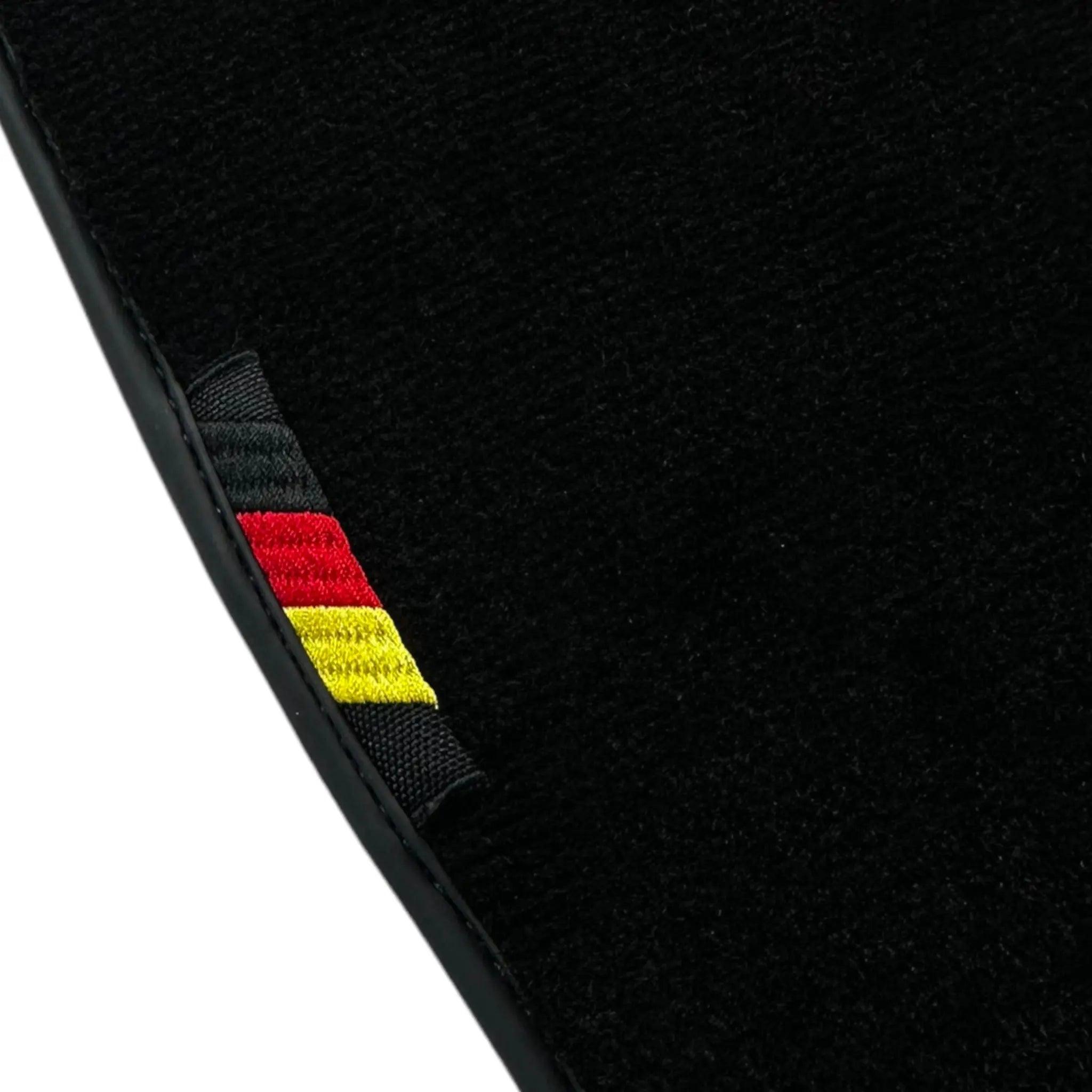 Black Floor Mats for Porsche 911 - 992 (2019-2024) with German Flag