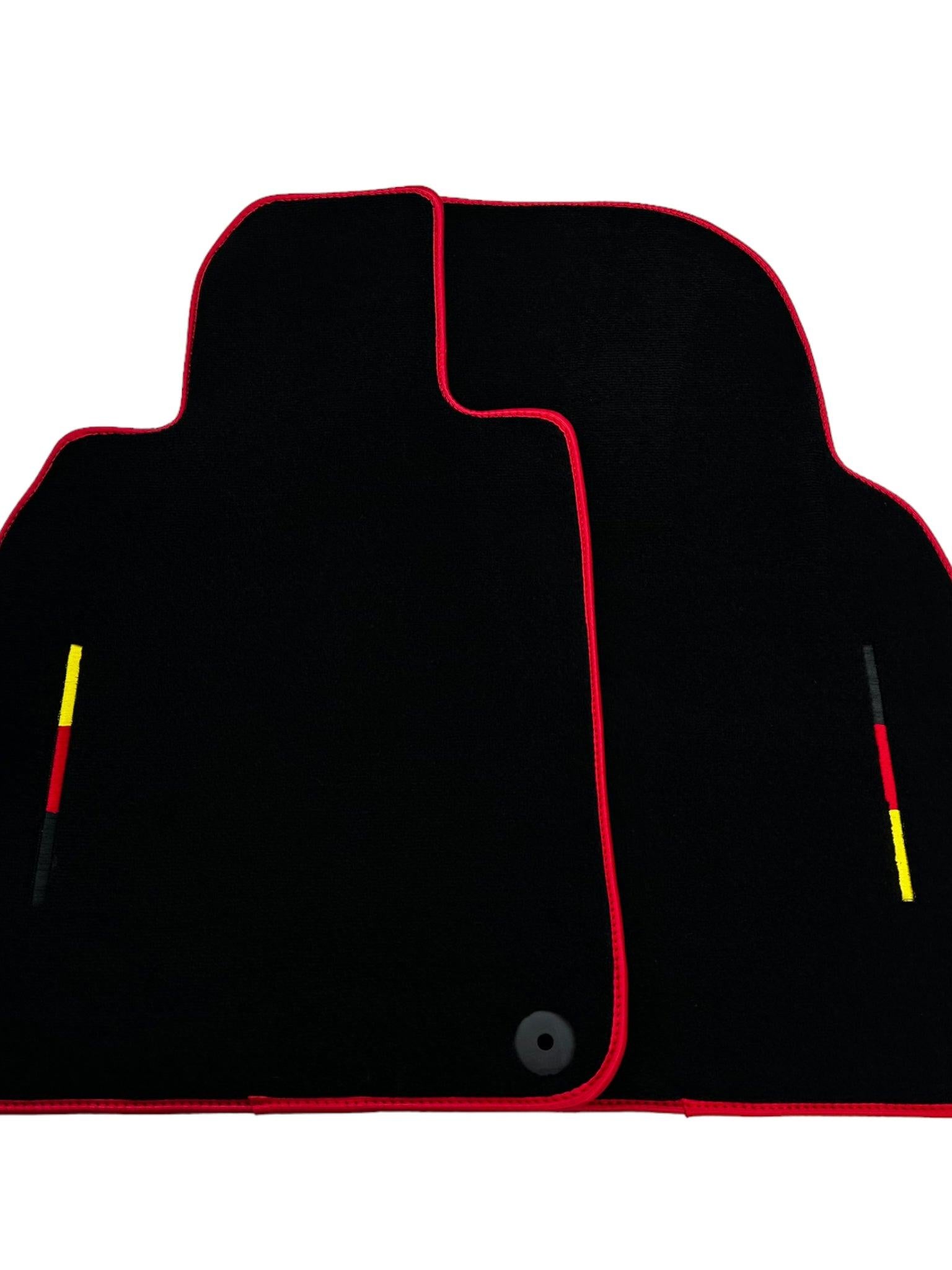 Black Floor Mats for Porsche 991 (2012-2019) with Red Trim