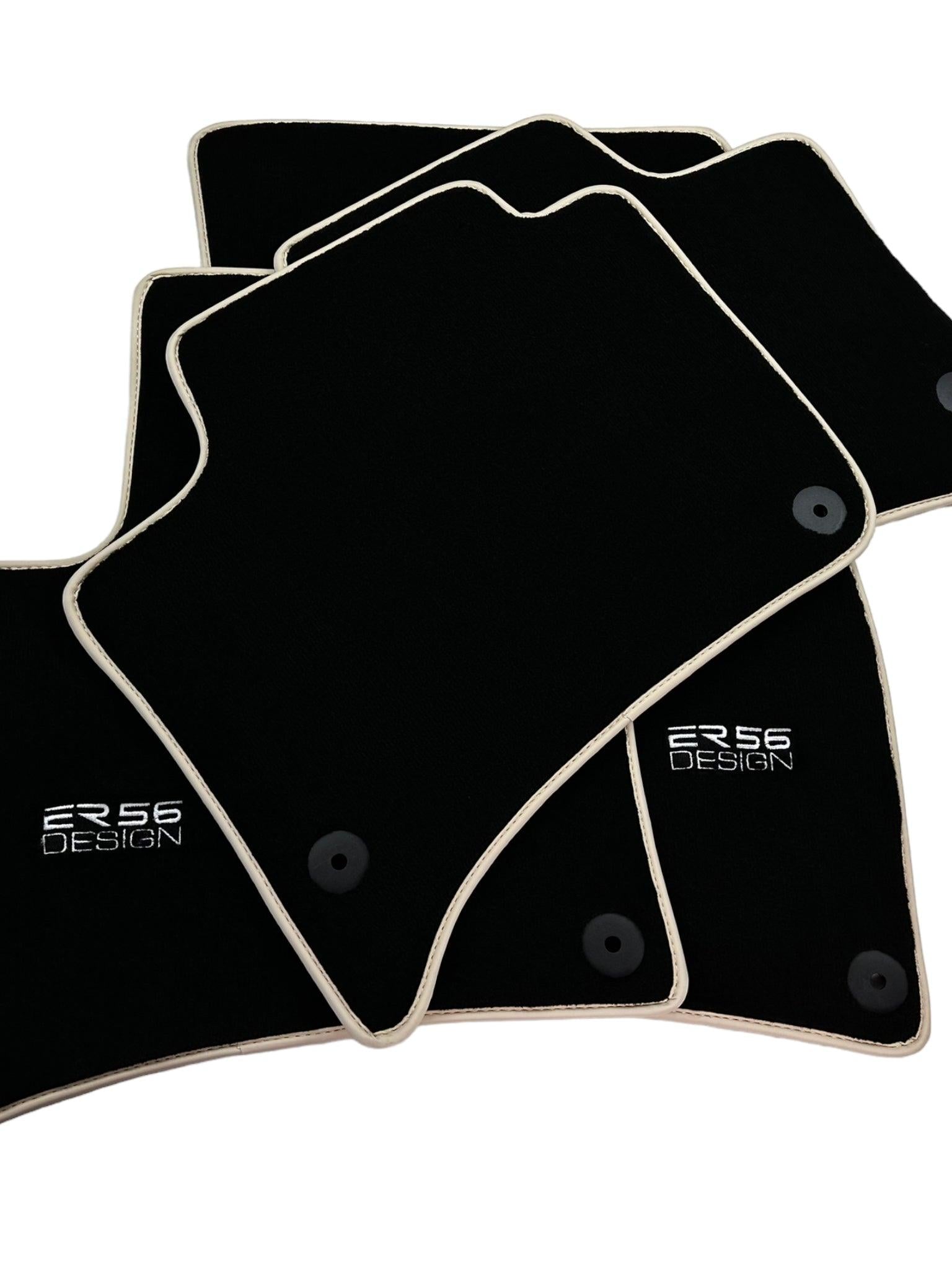 Black Floor Mats for Porsche Cayenne (2010-2018) ER56 Design