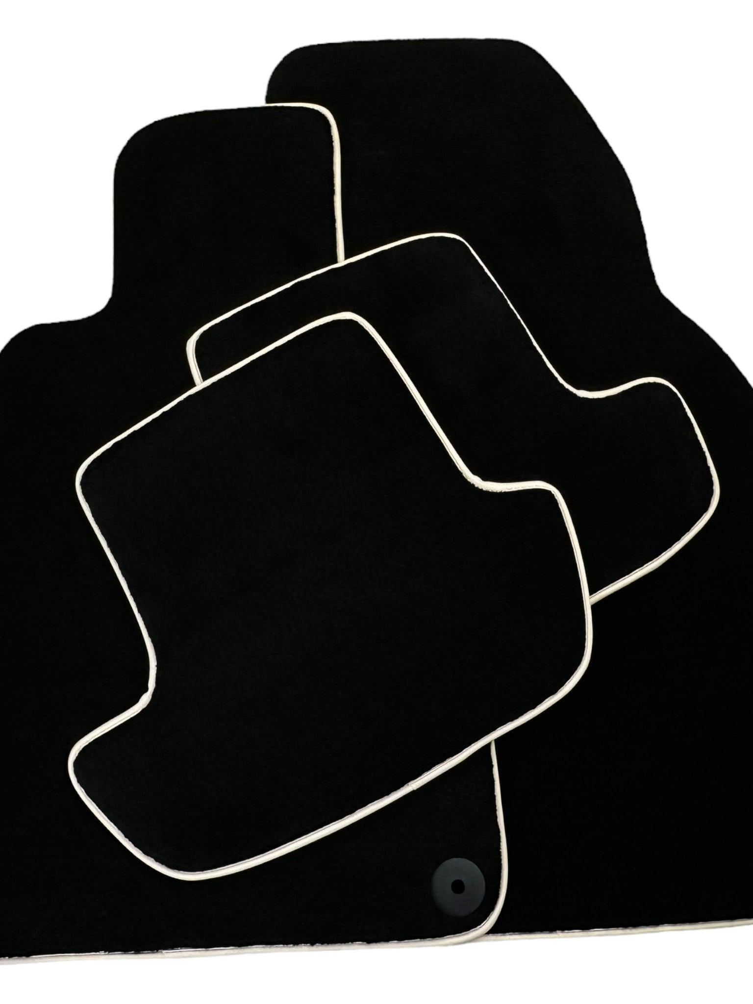 Black Floor Mats for Porsche Cayenne (2018-2023) | Beige Trim