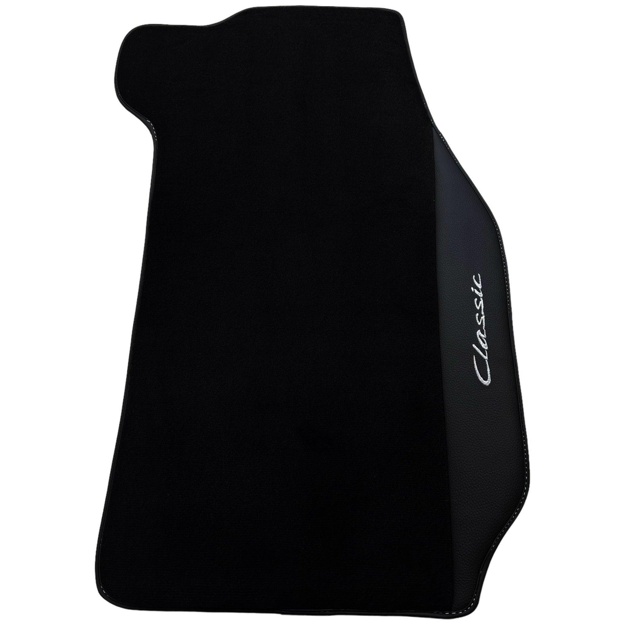 Black Floor Mats for Porsche Classic 911 (1963-1989) with Leather
