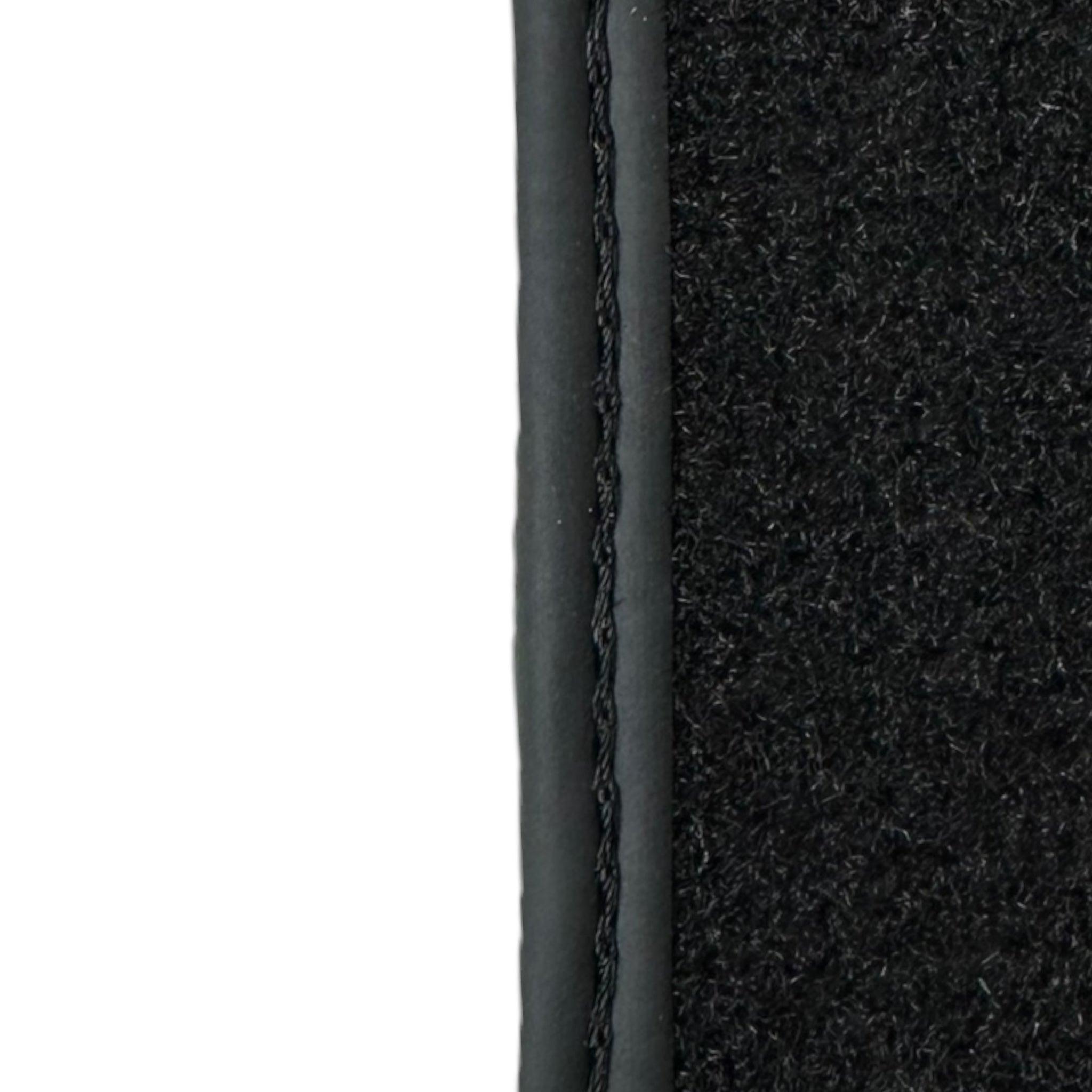 Black Floor Mats for Porsche Macan (2014-2023) with Bordeaux Nappa Leather | ER56 Design - AutoWin