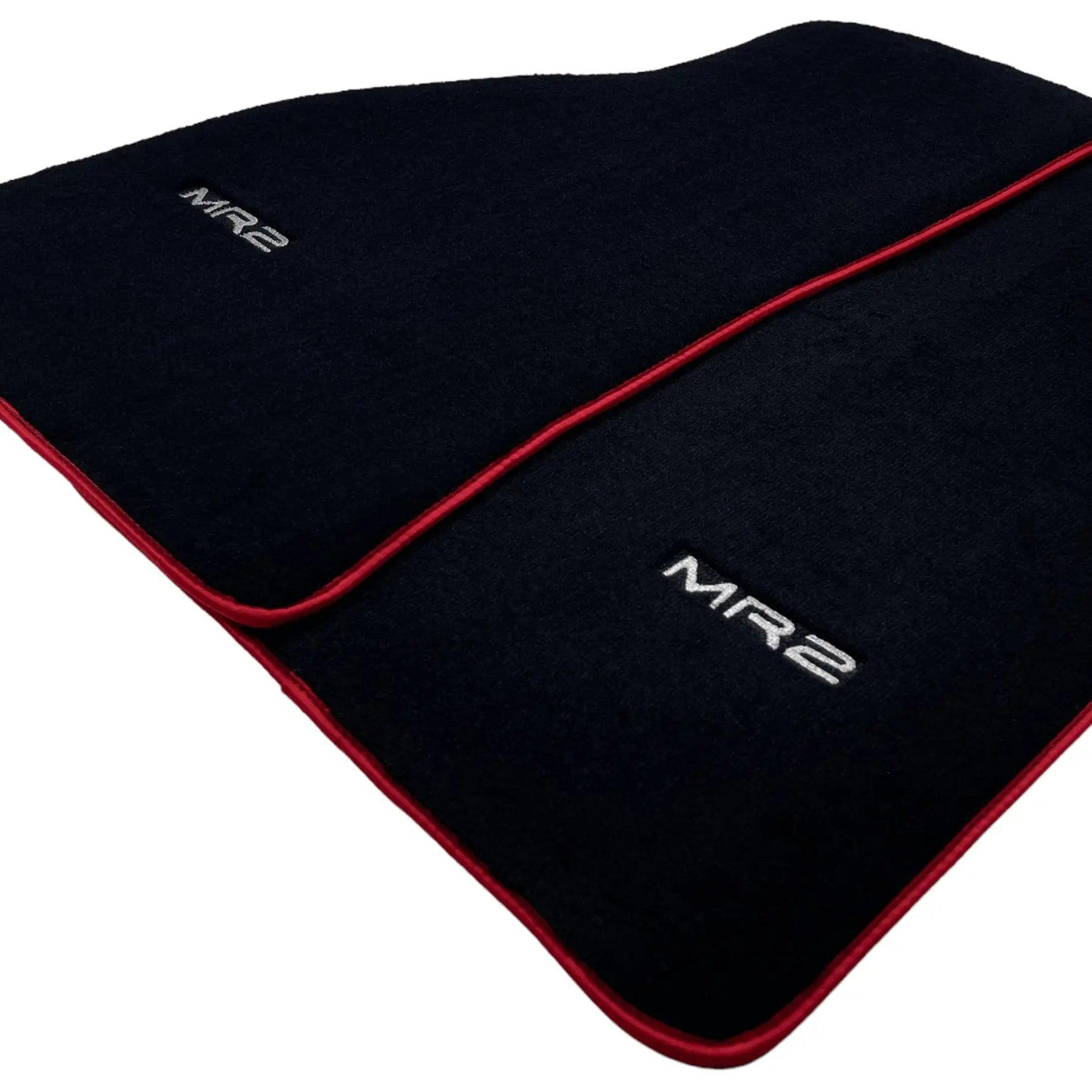 Black Floor Mats For Toyota MR2 2002-2007 With Red Trim - AutoWin