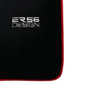 Black Floor Mats for Toyota Prius (2016-2021) ER56 Design with Red Trim