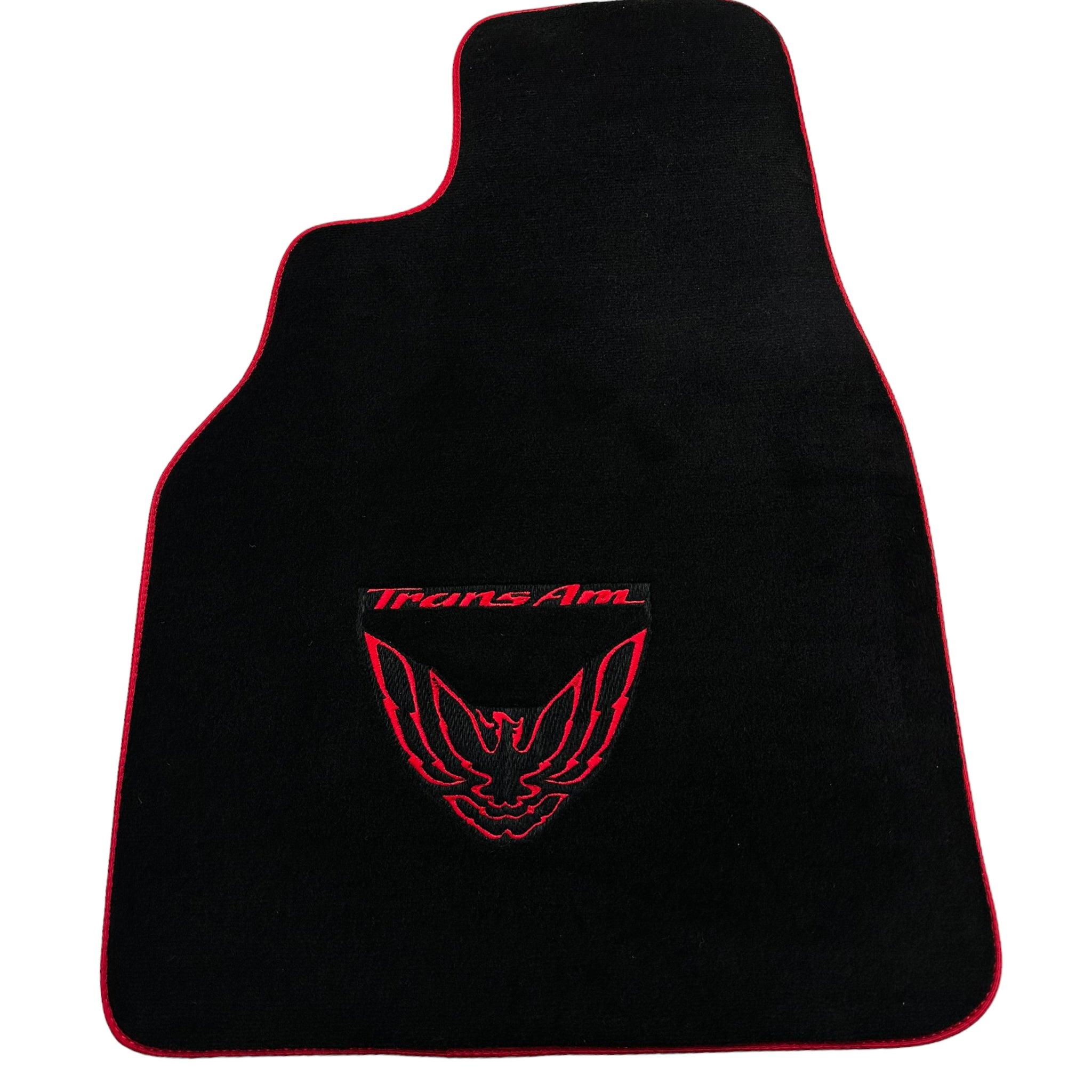 Black Floor Mats Red Trim for Pontiac FireBird (1993-2002) Trans Am
