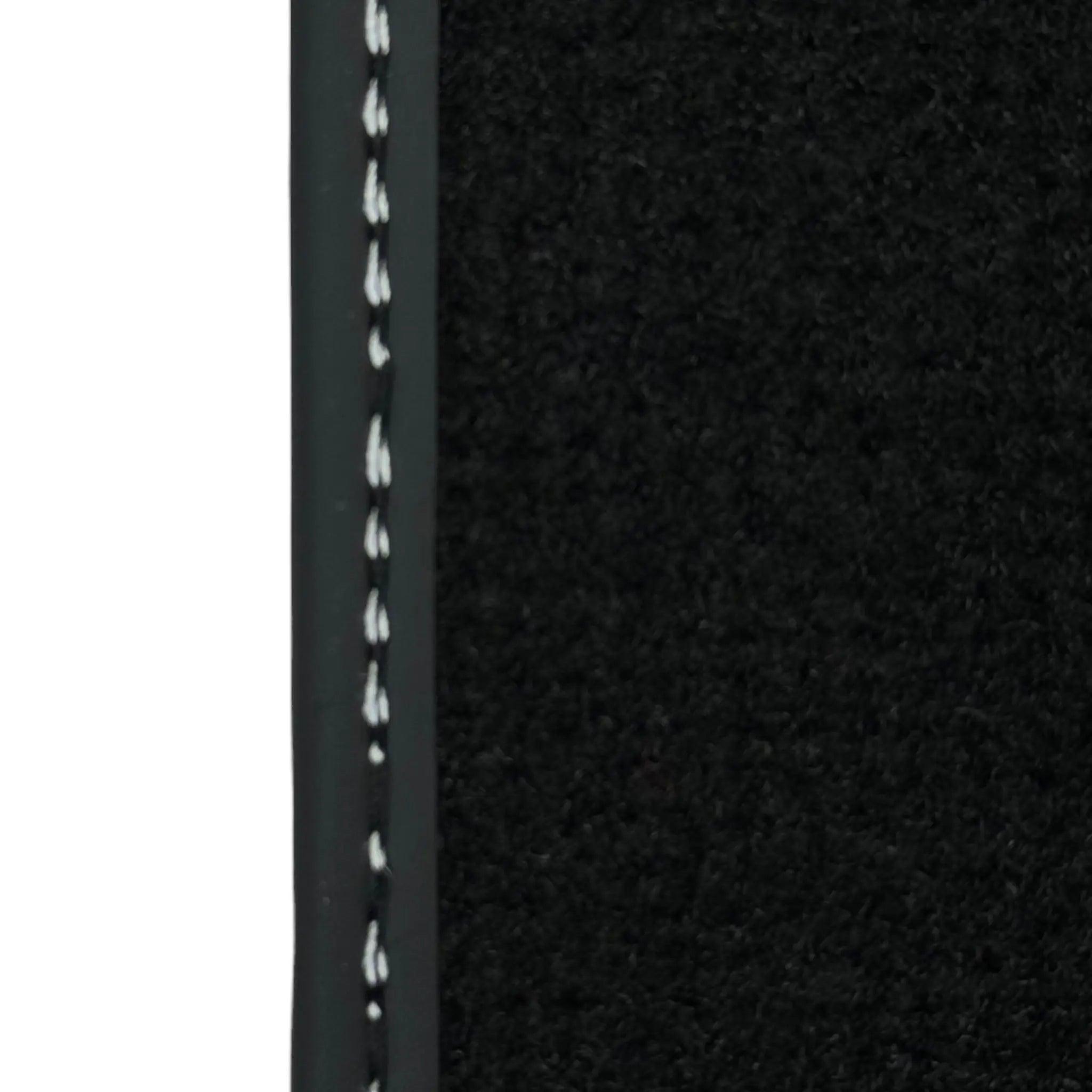 Black Floor Mats with Leather for Lamborghini Gallardo (2004-2014) - Fighter Jet Edition