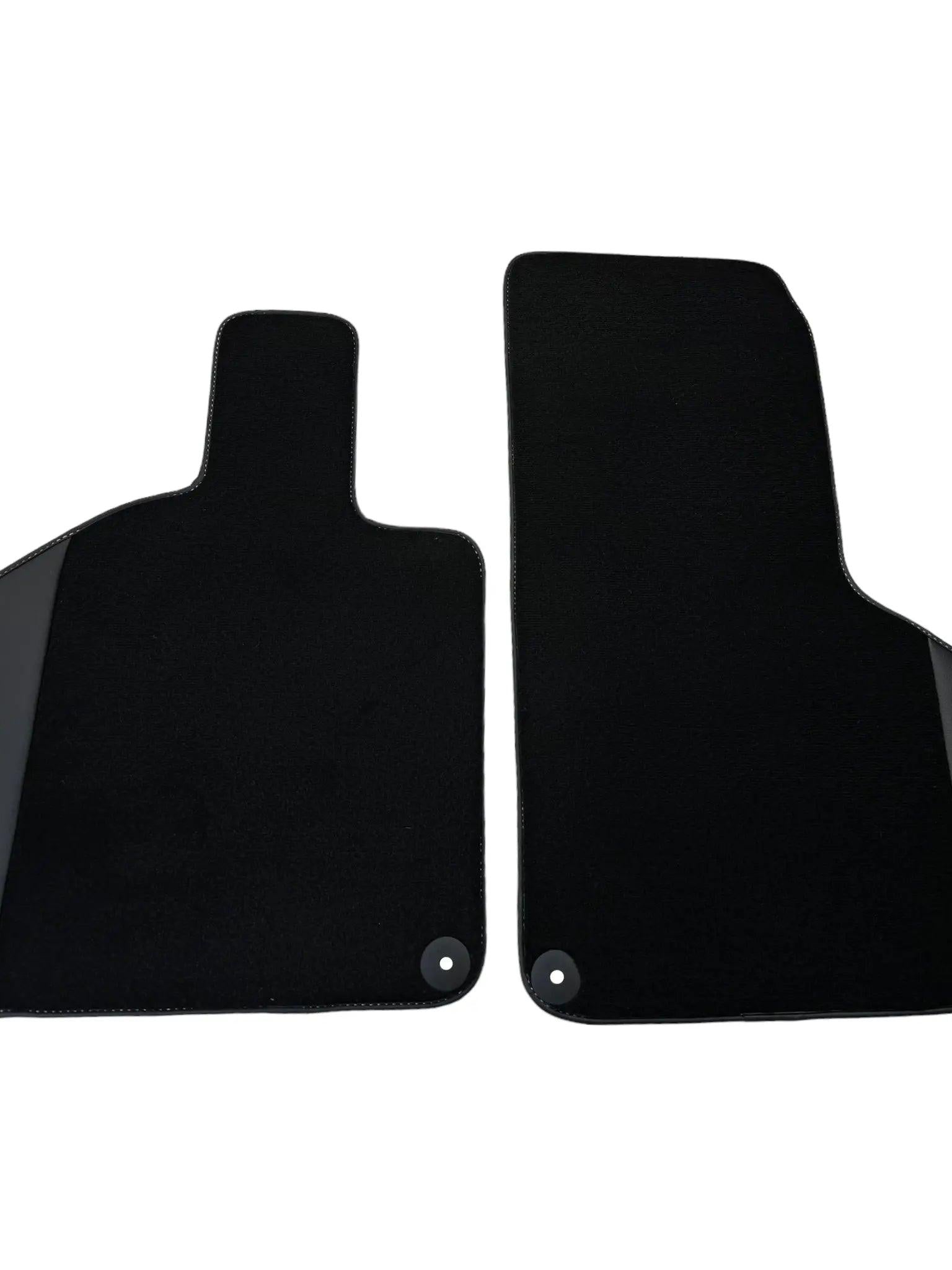 Black Floor Mats with Leather for Lamborghini Huracan (2014-2023) - Fighter Jet Edition