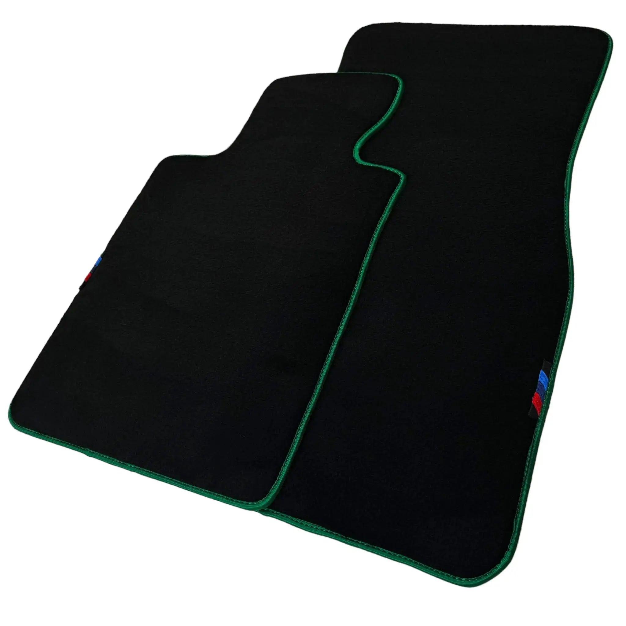 Black Mats For BMW 6 Series E24 Coupe | Green Trim - AutoWin