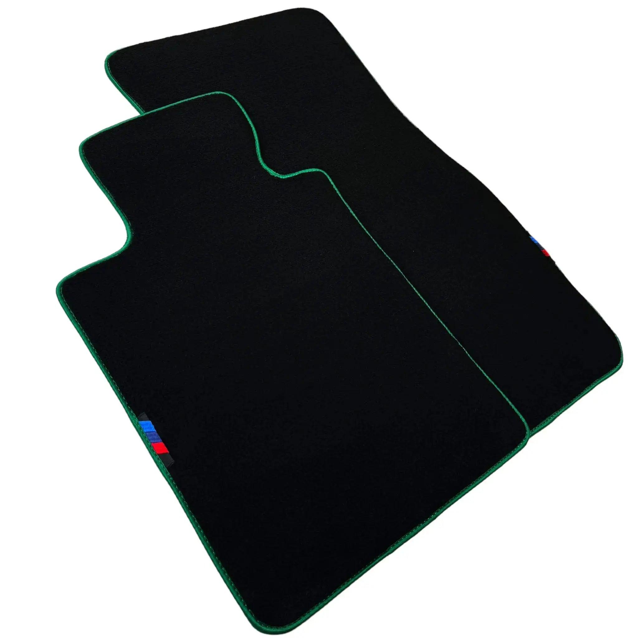 Black Mats For BMW 6 Series E24 Coupe | Green Trim - AutoWin
