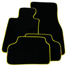 Black Mats For BMW 6 Series E64 Convertible | Yellow Trim - AutoWin