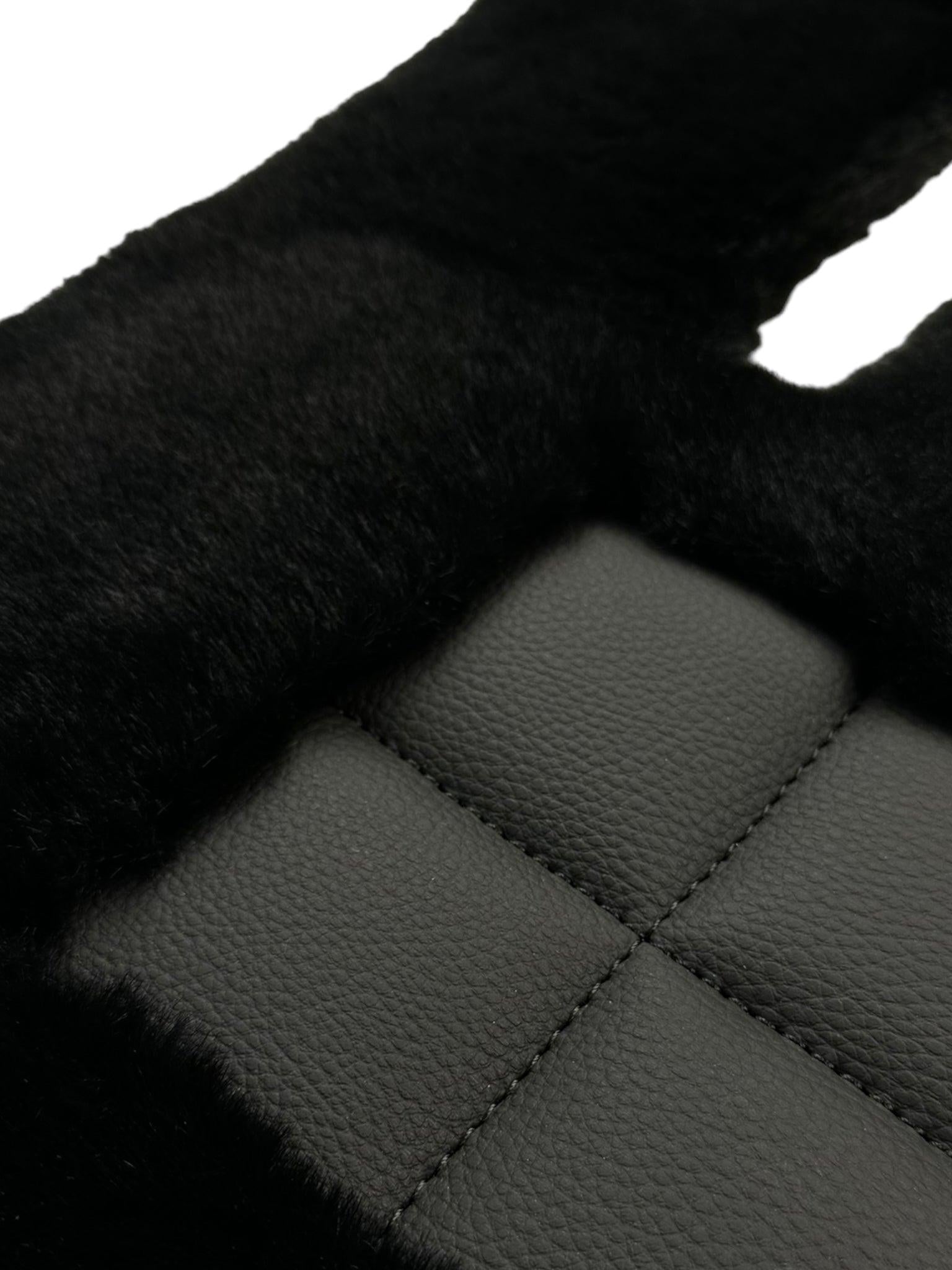 Black Sheepskin Floor Mats For Mercedes Benz E-Class W213 Sedan (2020-2023) | ER56 Design