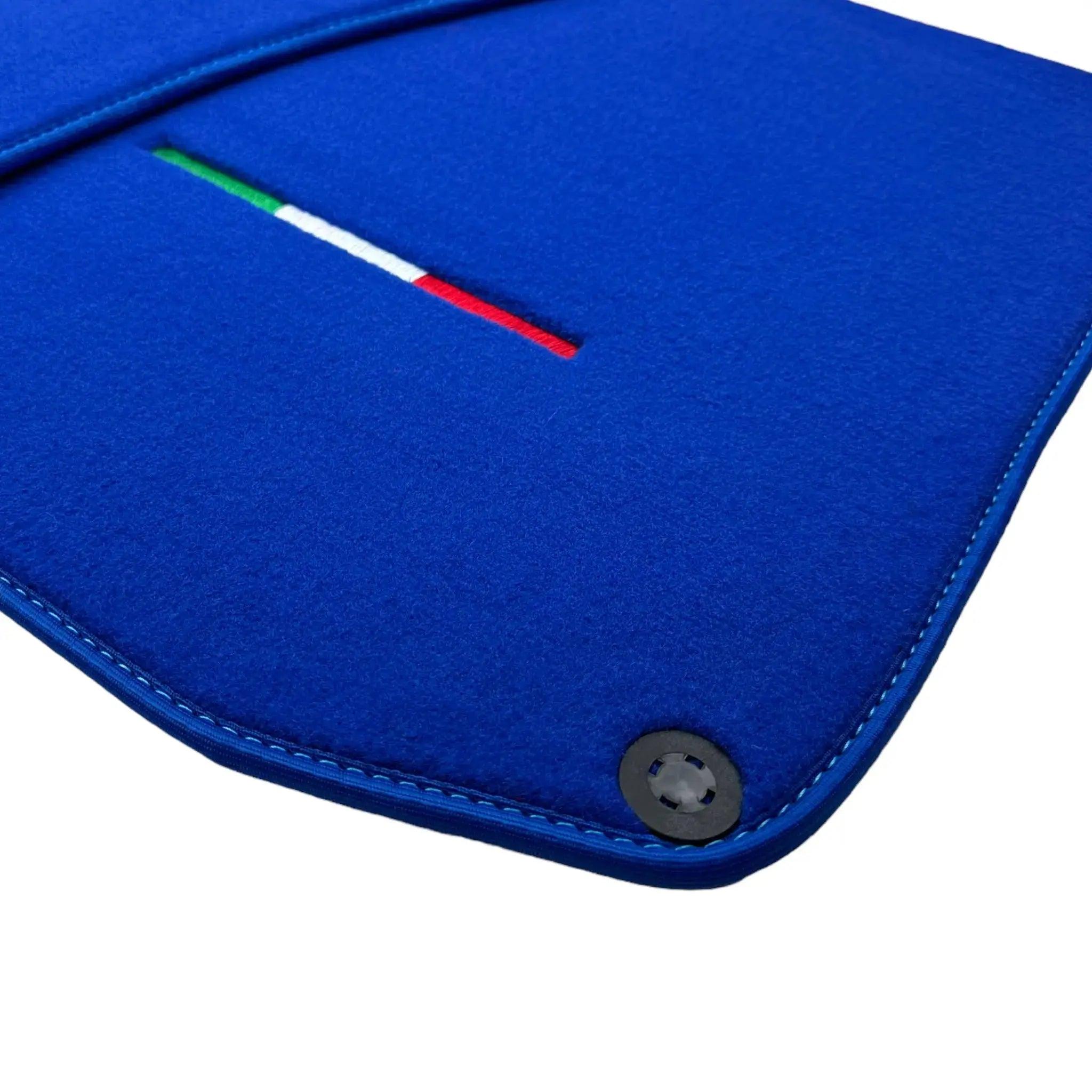 Blue Floor Mats For Ferrari Roma (2021-2024) Italian Edition - AutoWin