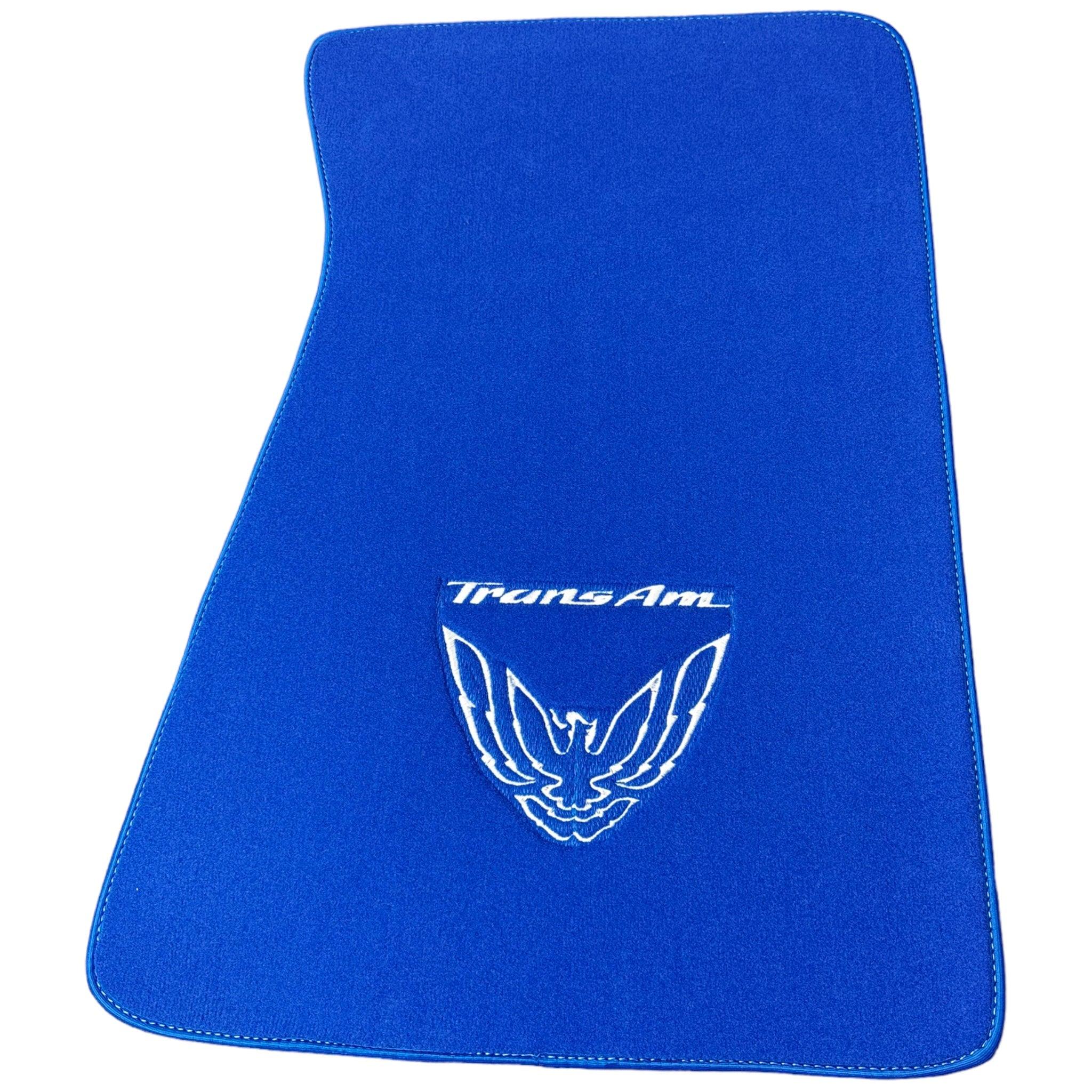 Blue Floor Mats for Pontiac FireBird (1970-1981) with Trans Am Logo