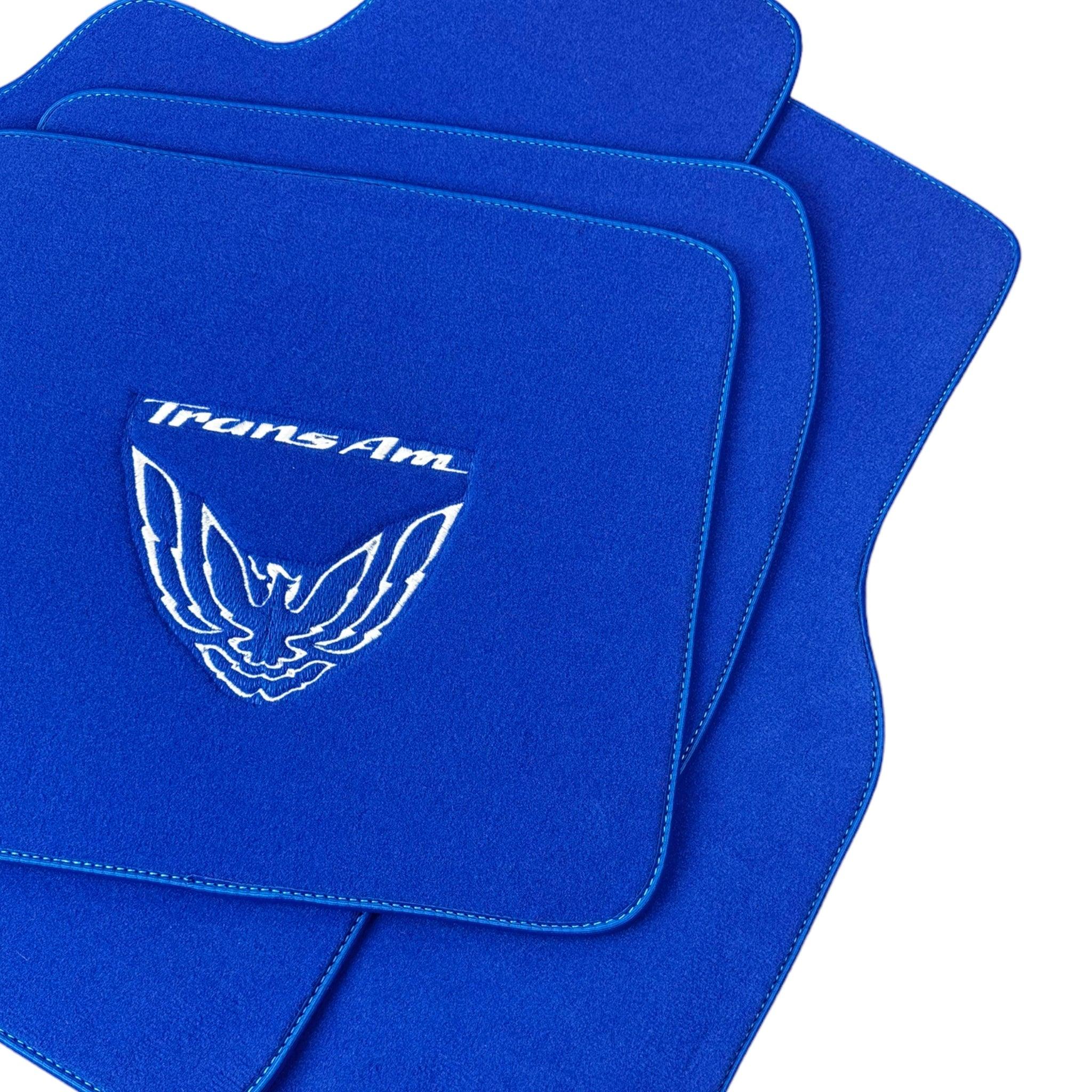 Blue Floor Mats for Pontiac FireBird (1993-2002) with Trans Am Logo