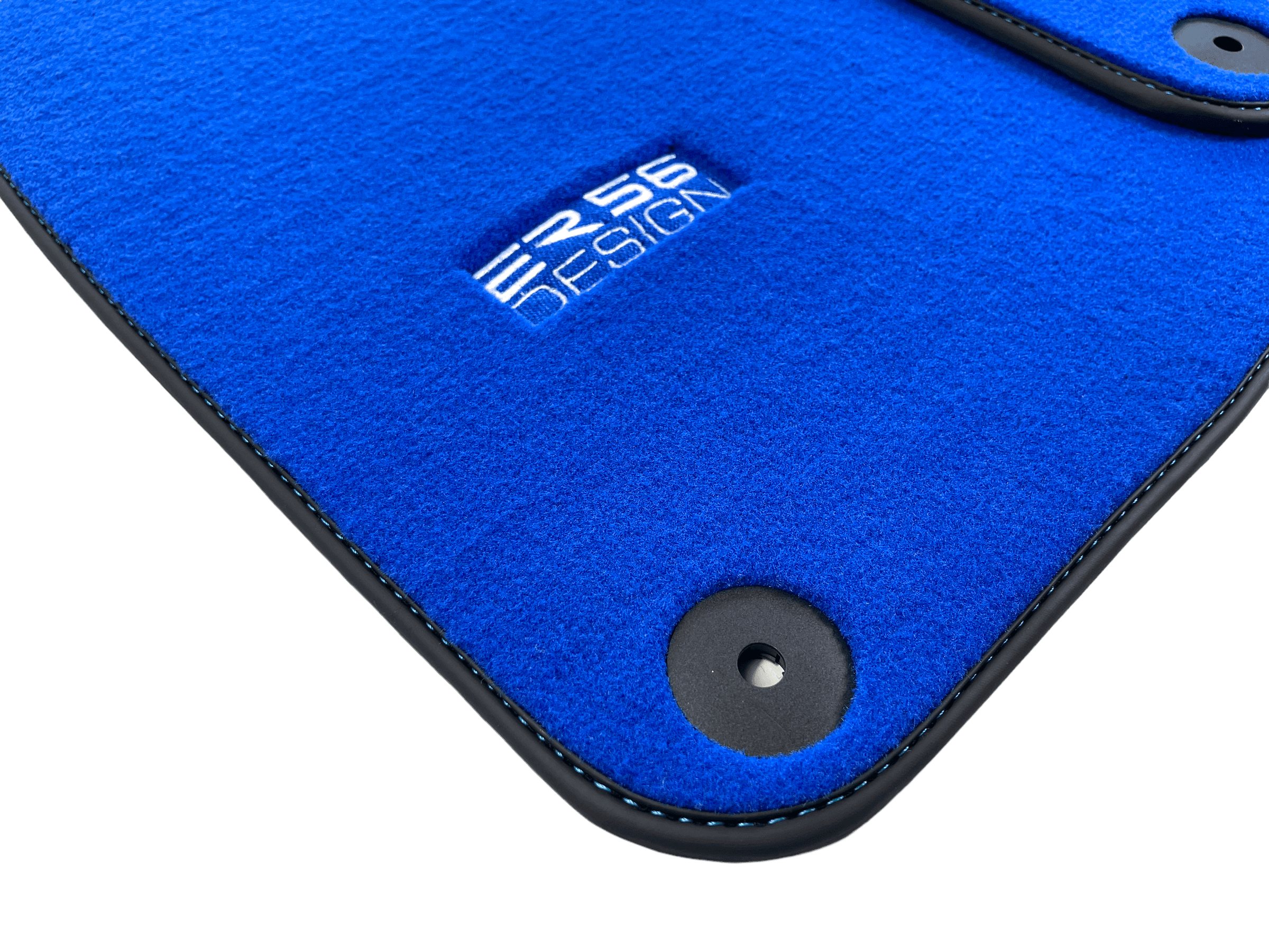 Blue Floor Mats for Porsche 981 Boxster (2013-2016) ER56 Design - AutoWin