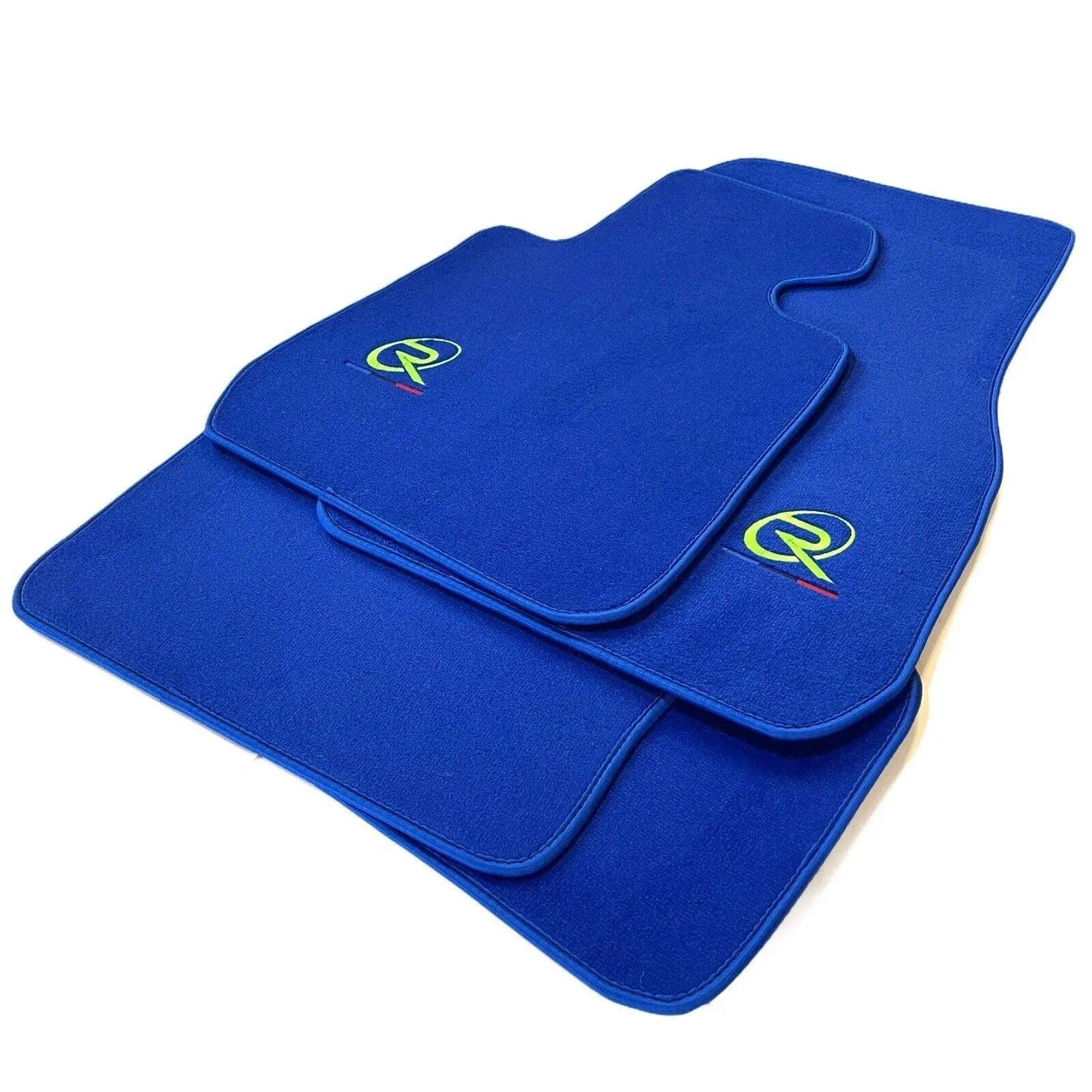 Blue Mats For BMW 5 Series E34 Sedan Tailored Set Perfect Fit - AutoWin