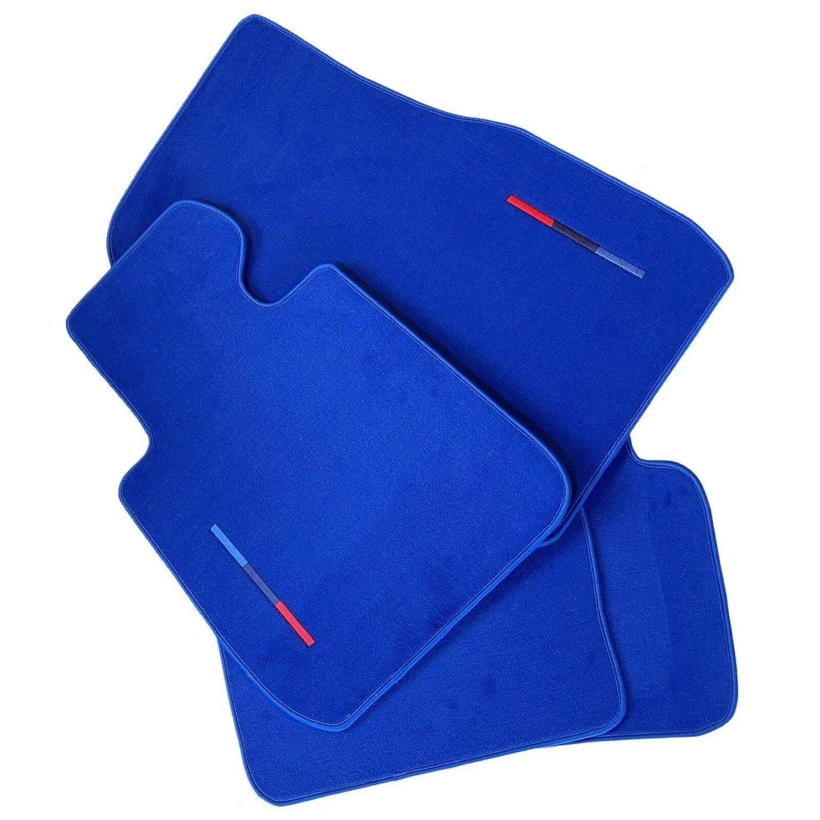 Blue Mats For BMW 5 Series E34 Sedan With M Package - AutoWin
