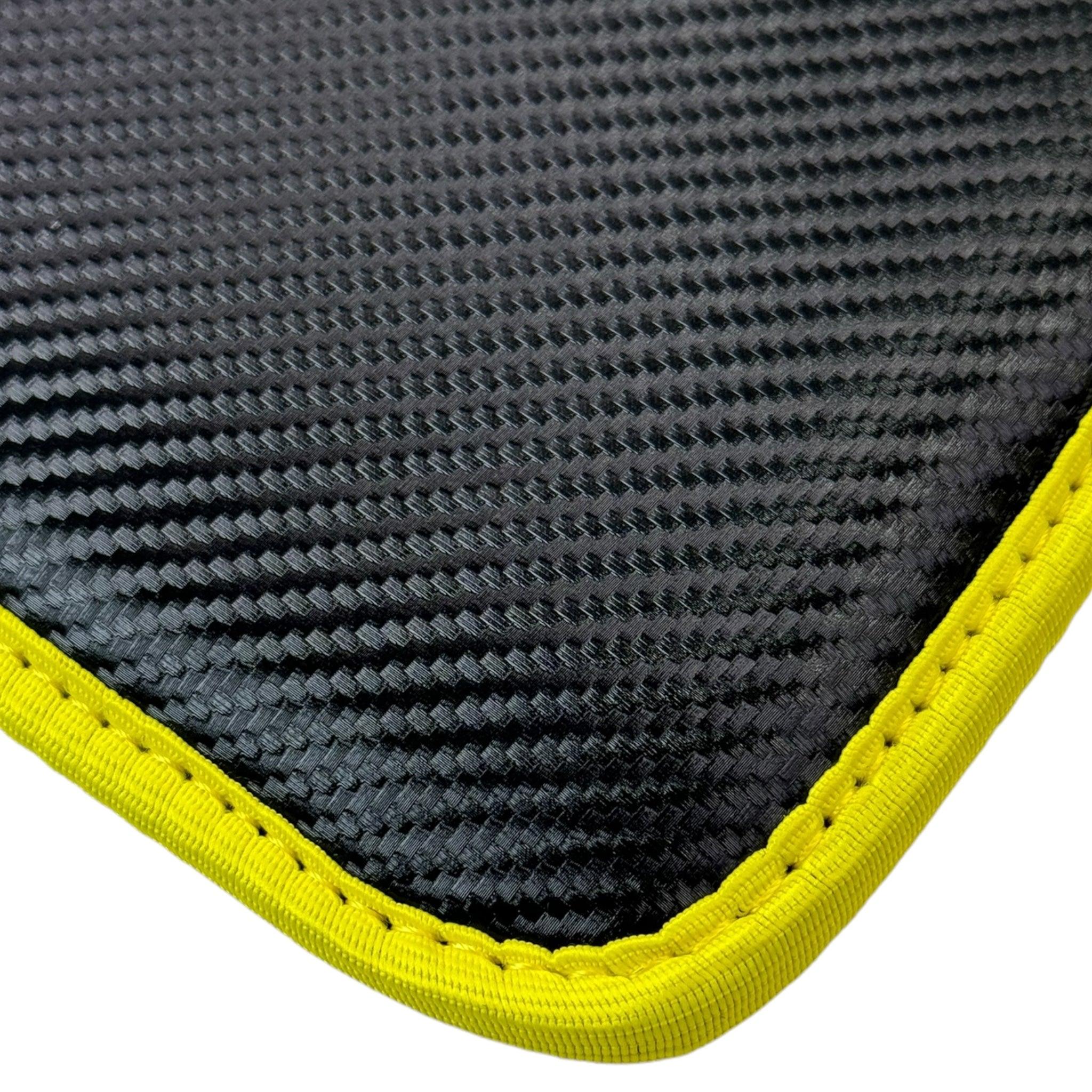 Carbon Fiber Floor Mats for Ferrari 812 Superfast | Yellow Trim