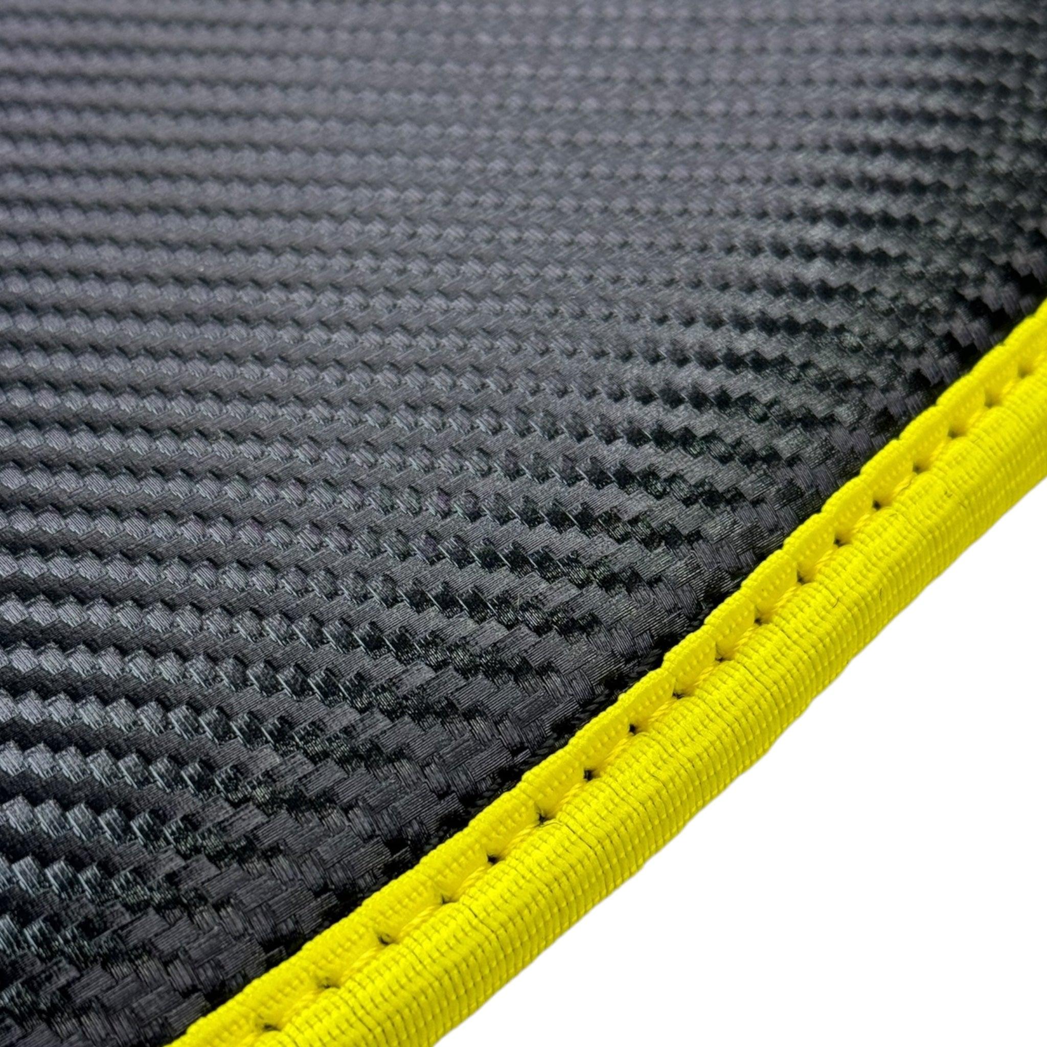 Carbon Fiber Floor Mats for Ferrari 812 Superfast | Yellow Trim