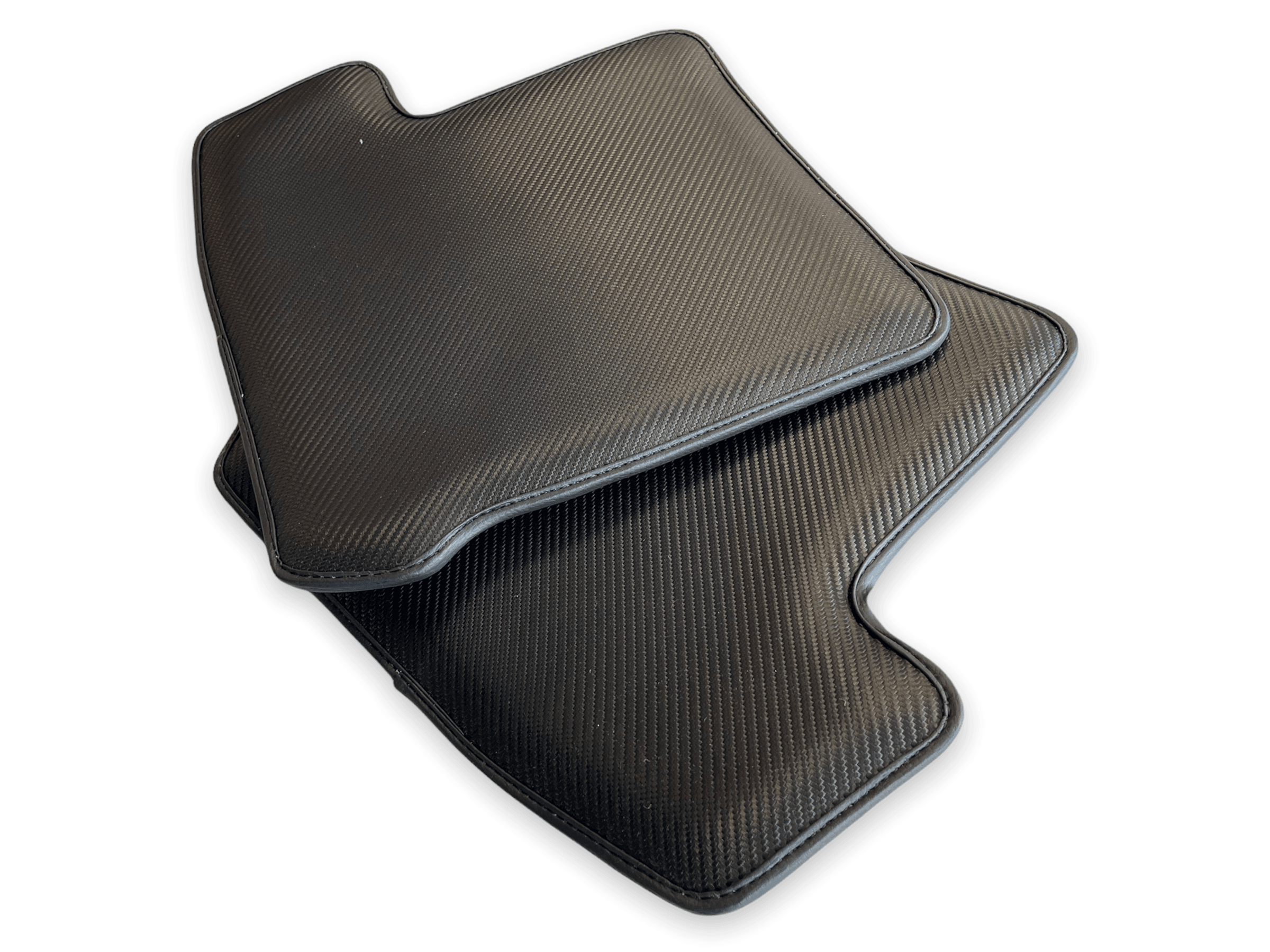 Carbon Fiber Floor Mats for Porsche Cayenne (2010-2018) Green Sewing - AutoWin