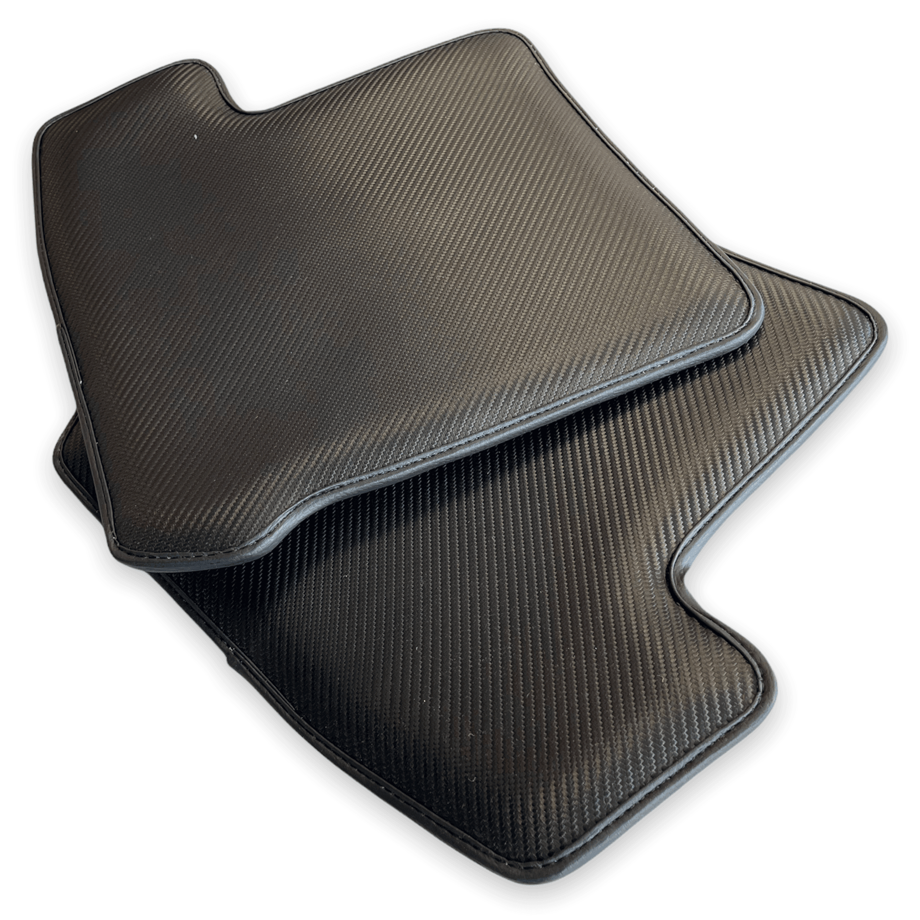 Carbon Fiber Floor Mats for Porsche Cayenne (2018-2023) Green Sewing - AutoWin