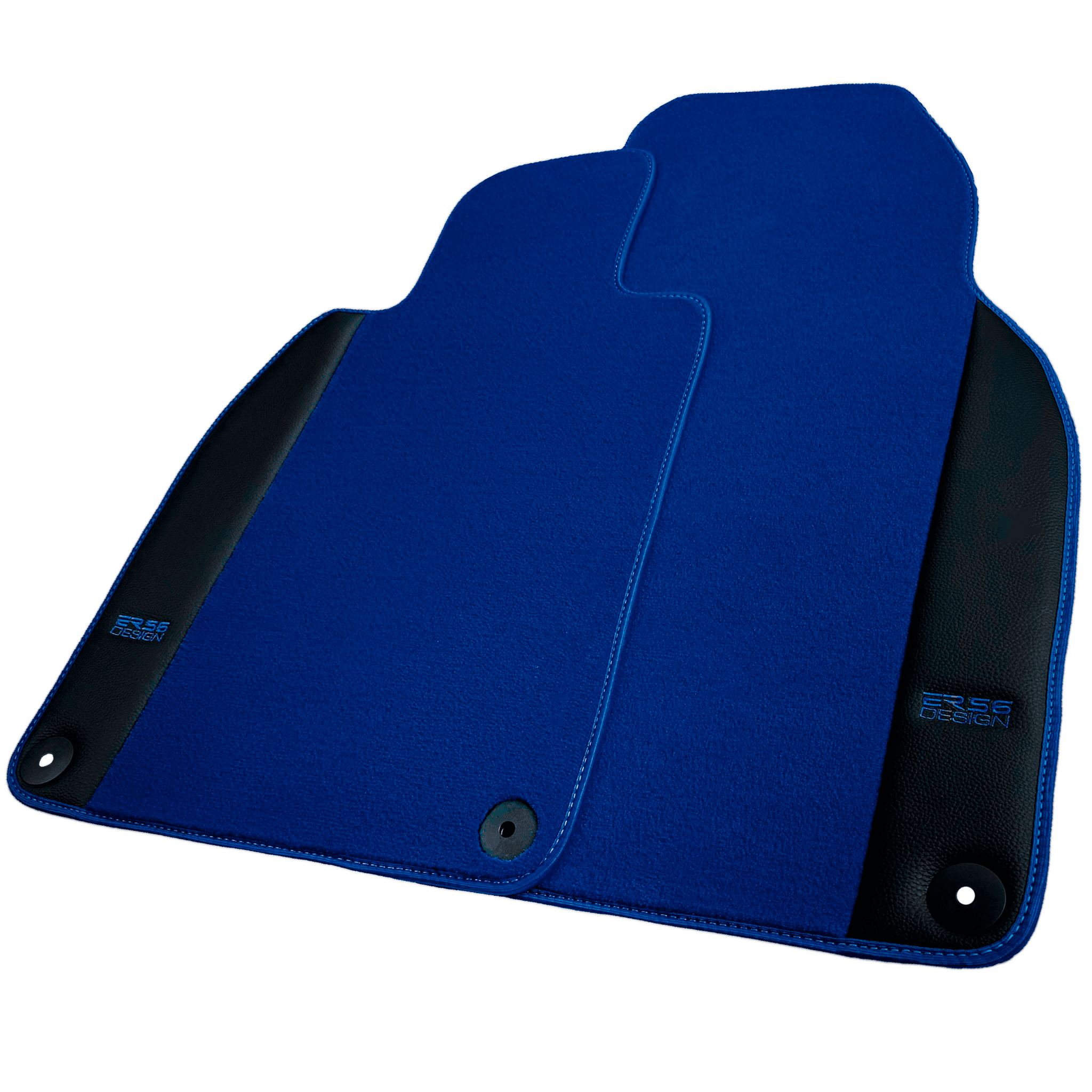 Dark Blue Floor Mats for Porsche 718 Boxster (2016-2023) with Leather - AutoWin