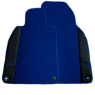 Dark Blue Floor Mats for Porsche 718 Boxster (2016-2023) with Leather - AutoWin