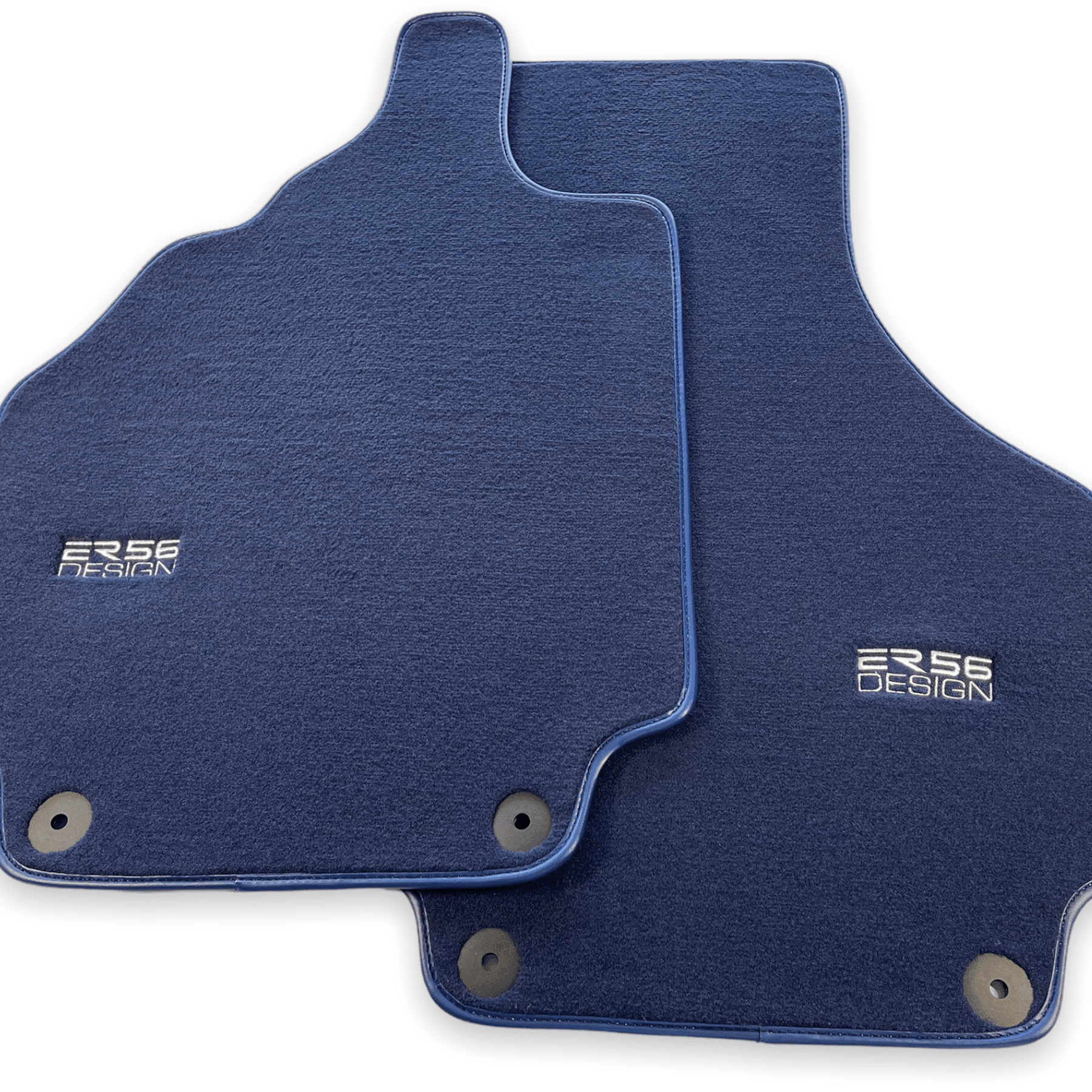 Floor Mats for Audi R8 1nd Gen 2007-2013 Dark Blue Carpet Er56 Design - AutoWin