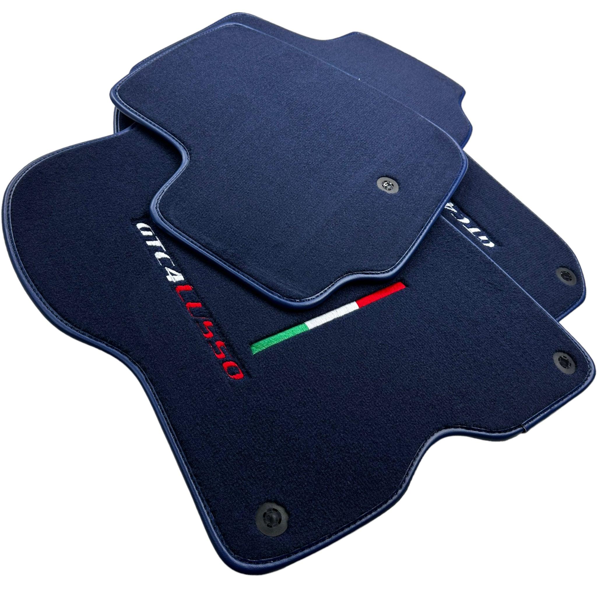 Dark Blue Floor Mats For Ferrari GTC4 Lusso (2016-2023) Italian Edition