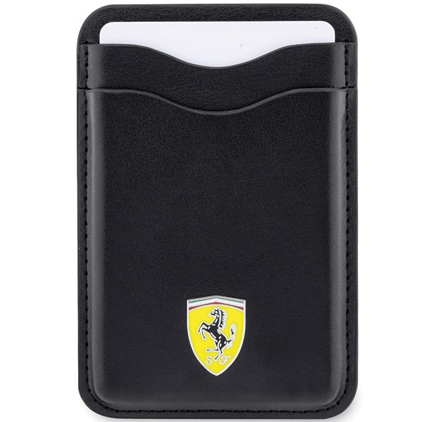 Ferrari Black Cadslot Wallet - Magnetic Wallet for Apple Phones
