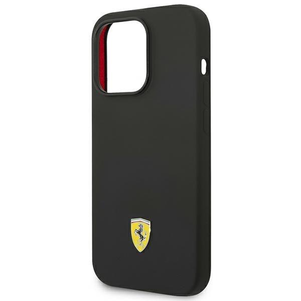 Ferrari Silicone Metal Logo Hardcase for iPhone 14 Pro Max 6.7"
