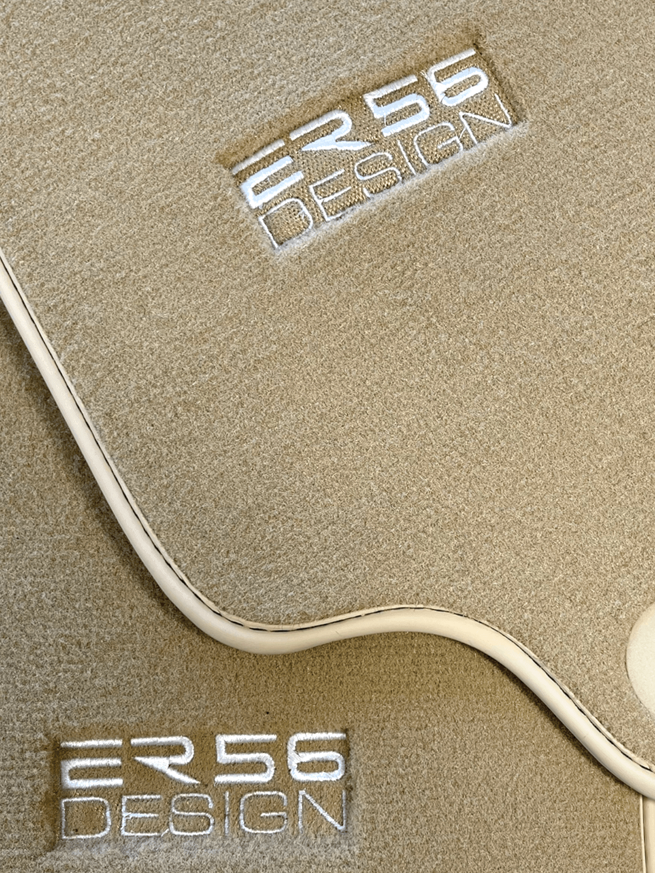 Floor Mats for Audi R8 1nd Gen 2007-2013 Beige Carpet Er56 Design - AutoWin