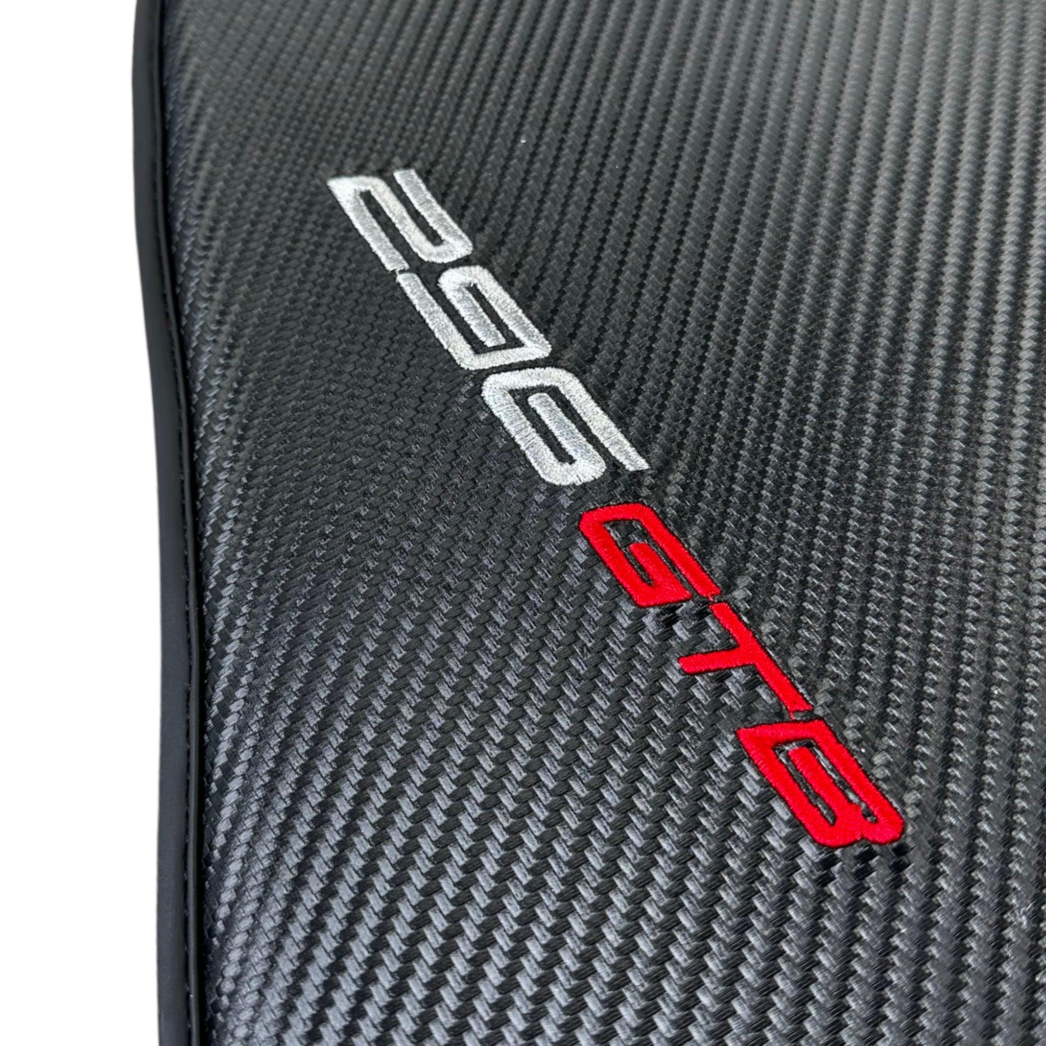 Floor Mats for Ferrari 296 GTB (2022-2024) Made From Carbon Fiber Leather