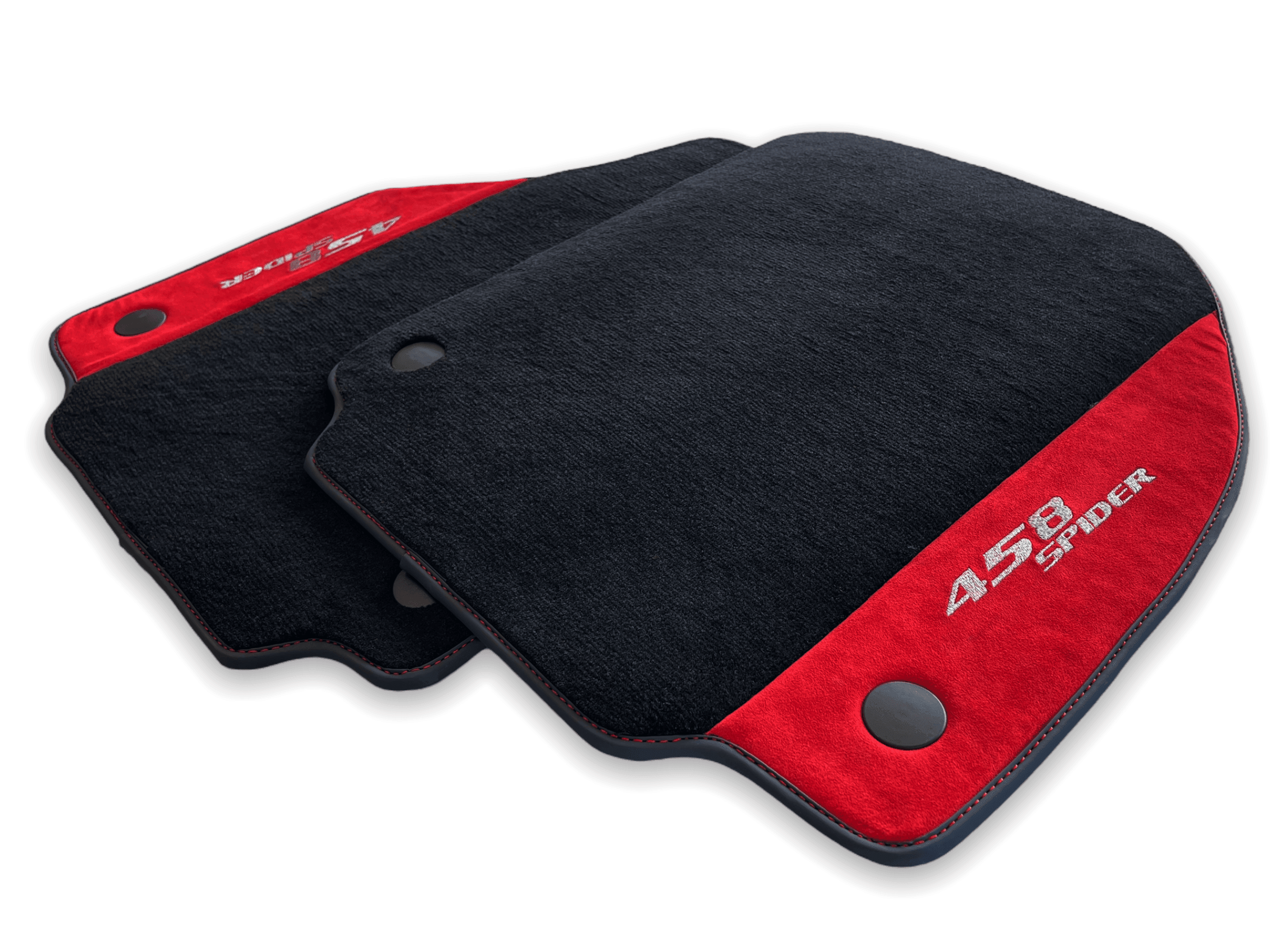 Floor Mats For Ferrari 458 Spider 2012-2015 Red Alcantara Leather