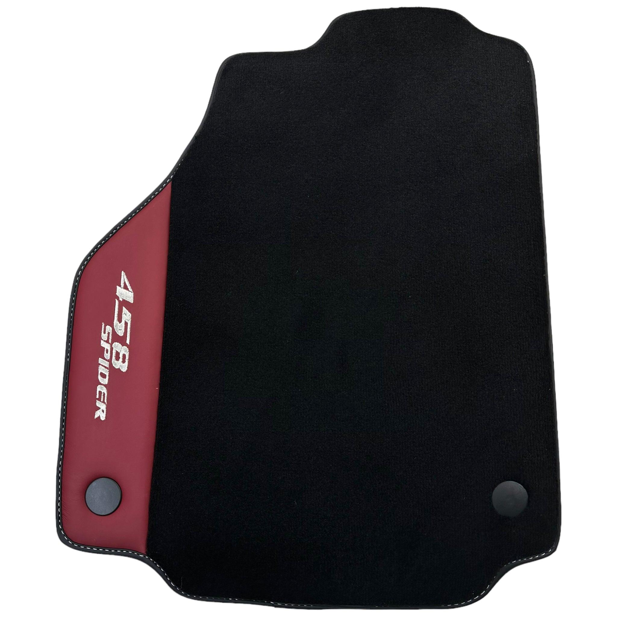 Floor Mats for Ferrari 458 Spider (2012-2015) with Bordeaux Nappa Leather