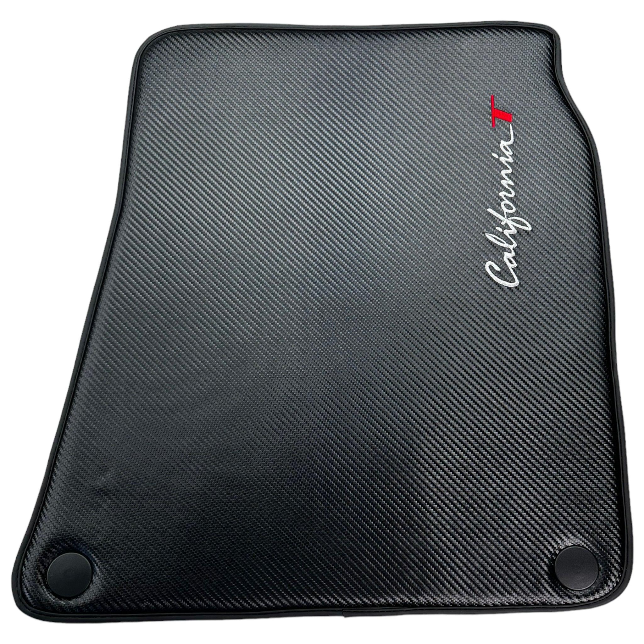 Floor Mats For Ferrari California T Convertible 2008-2014 Carbon Fiber Leather - AutoWin