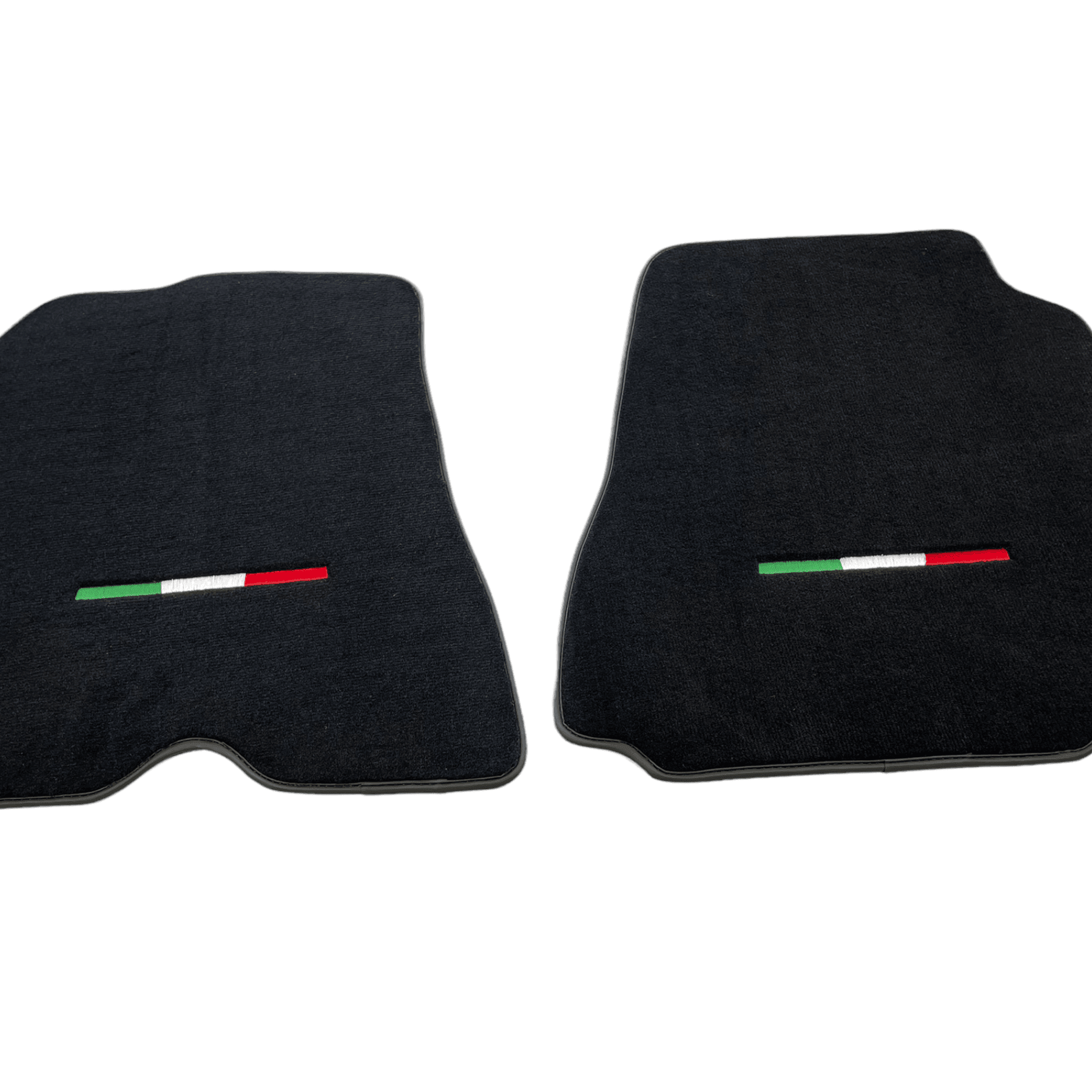 Floor Mats For Ferrari F12 Berlinetta Black Tailored Carpets With Italian Emblem - AutoWin