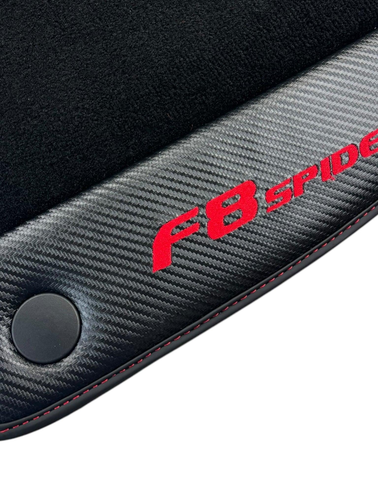 Floor Mats for Ferrari F8 Spider (2019-2022) with Carbon Fiber - AutoWin