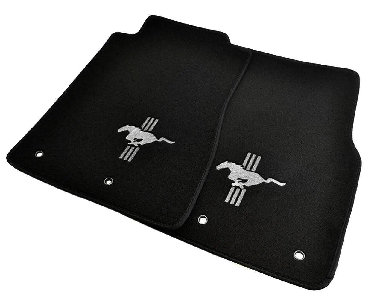 Floor Mats For Ford Mustang 2015-2018 With Silver Pony - AutoWin