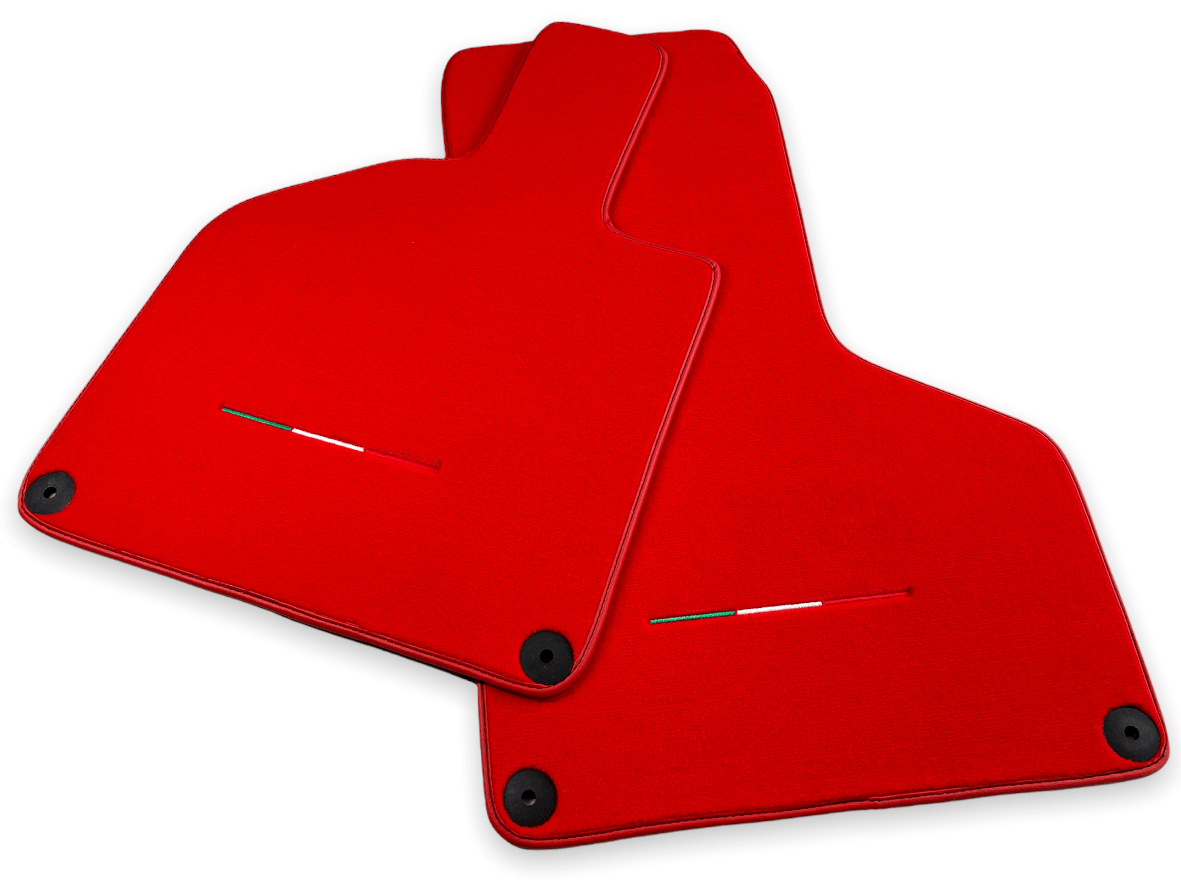 Red Car Floor Mats for Lamborghini Huracan with Italian Flag