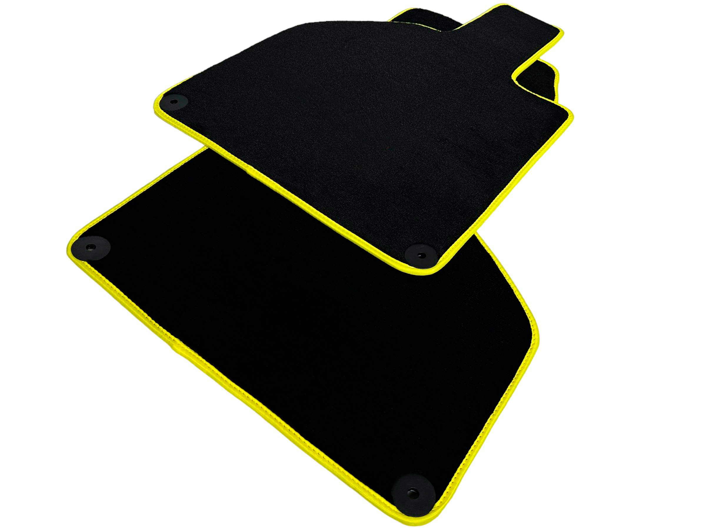 Black Floor Mats for Lamborghini Huracan | Yellow Trim