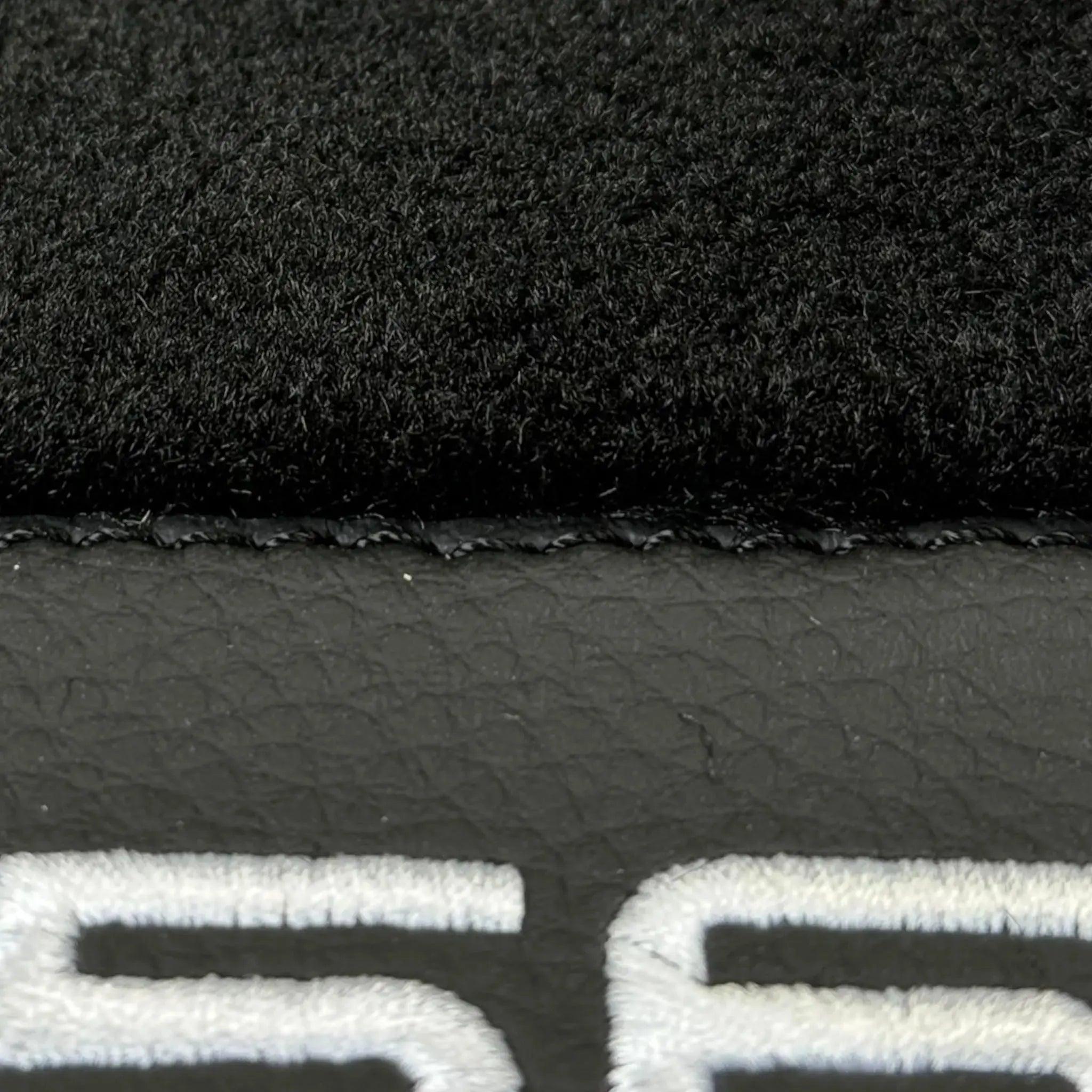 Floor Mats for Tesla Model X (6 Seats) Black Tailored Carpets ER56 Design