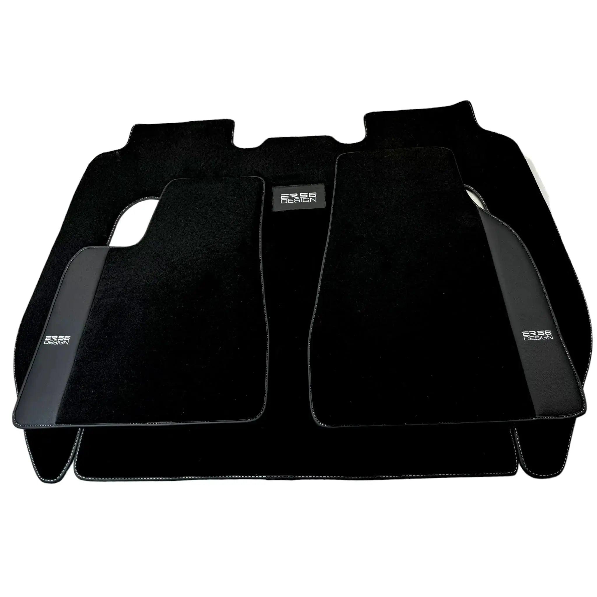 Floor Mats for Tesla Model X (6 Seats) Black Tailored Carpets ER56 Design - AutoWin