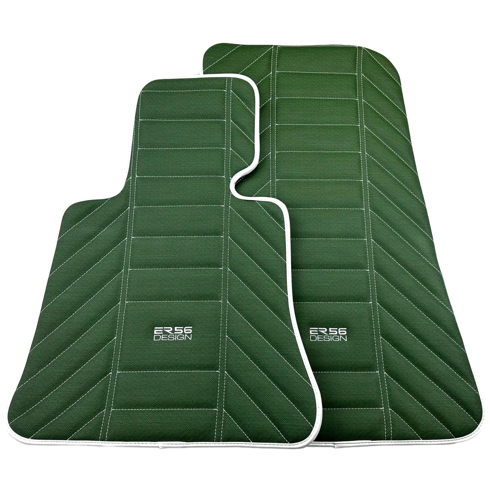 Green Leather Floor Mats For Rolls Royce Black Badge Phantom 20032016