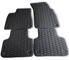 Customizable Black Stitched Leather Floor Mats for Audi A1 - 5-door Citycarver (2019-2024) - AutoWin