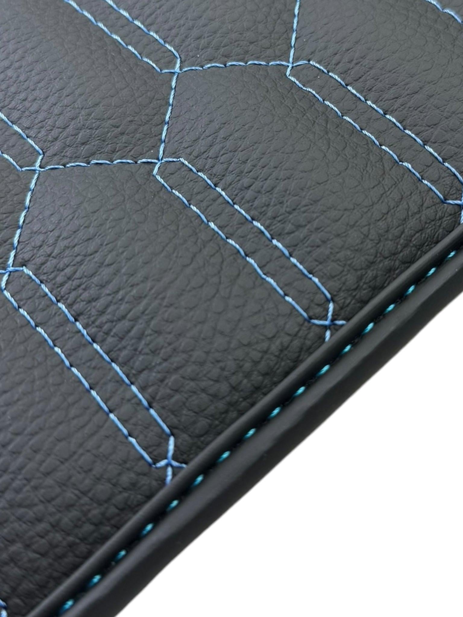 Leather Floor Mats for Lamborghini Urus with Blue Stitching
