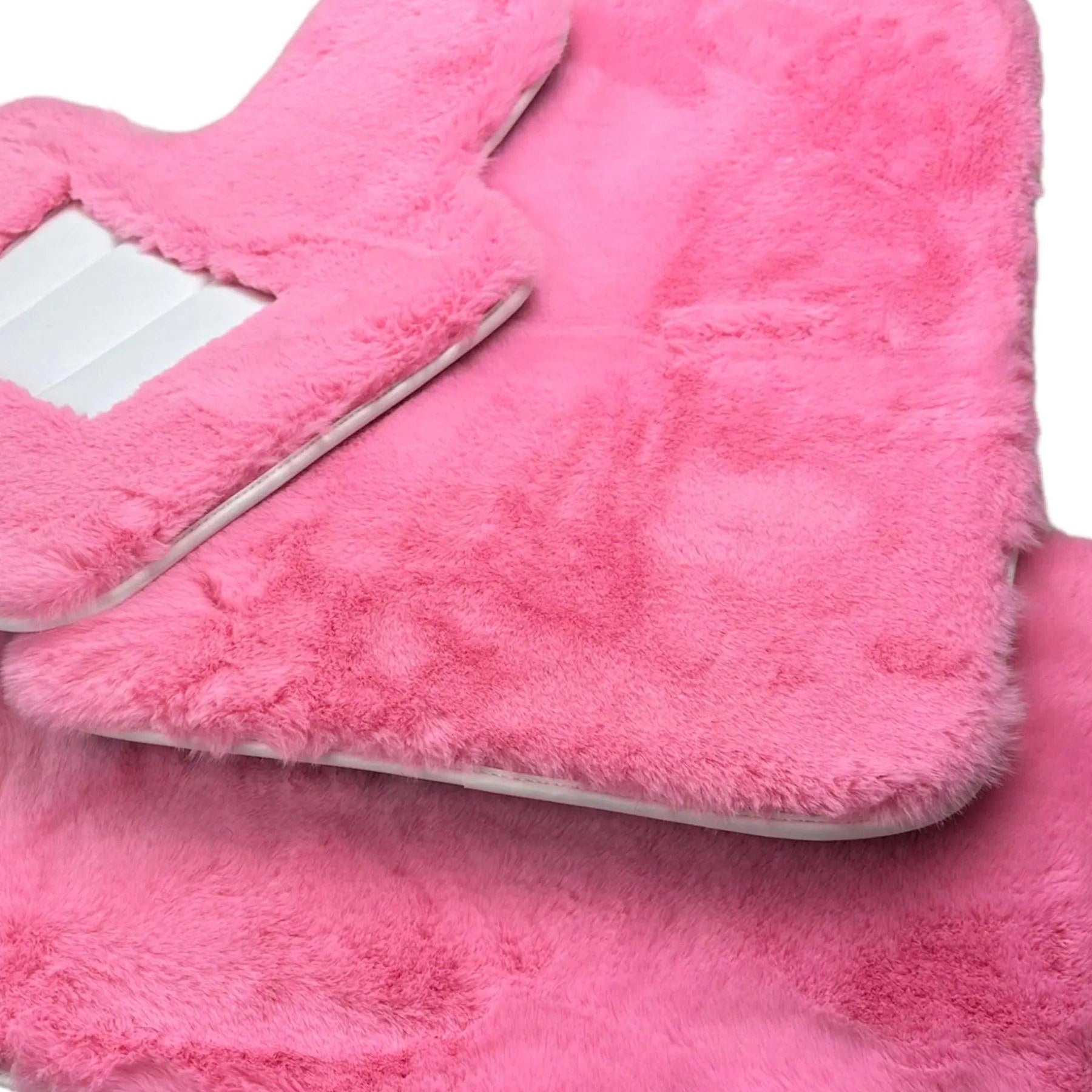 Pink Sheepskin Floor Mats For Rolls Royce Shadow 1965-1977 Er56 Design Brand