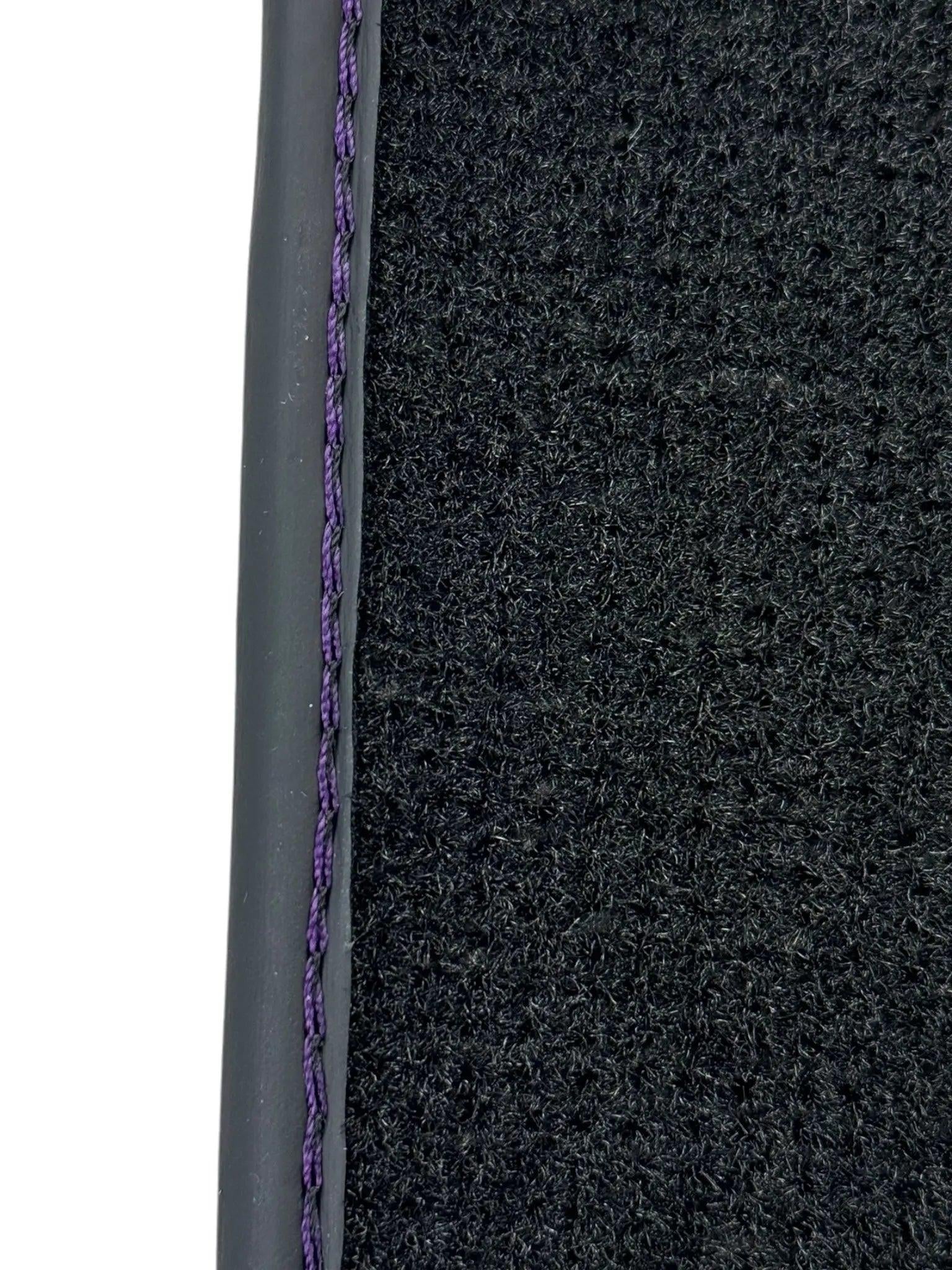 Purple Leather Black Floor Mats for Lamborghini Huracan | Black Trim