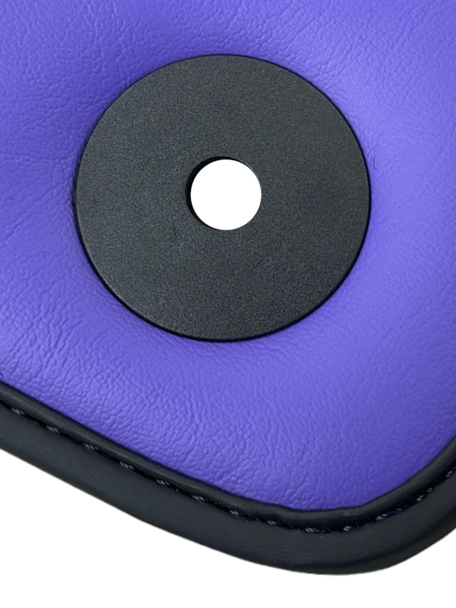 Purple Leather Black Floor Mats for Lamborghini Urus | Black Trim